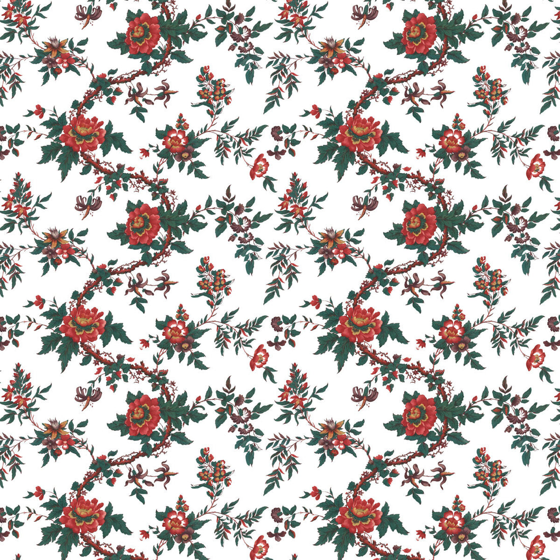 Sarita fabric in rojo color - pattern LCT1069.001.0 - by Gaston y Daniela in the Lorenzo Castillo VI collection