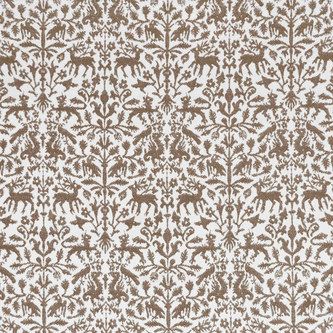 Augusta Emerita fabric in tabaco color - pattern LCT1112.002.0 - by Gaston y Daniela in the Lorenzo Castillo IX Hesperia collection