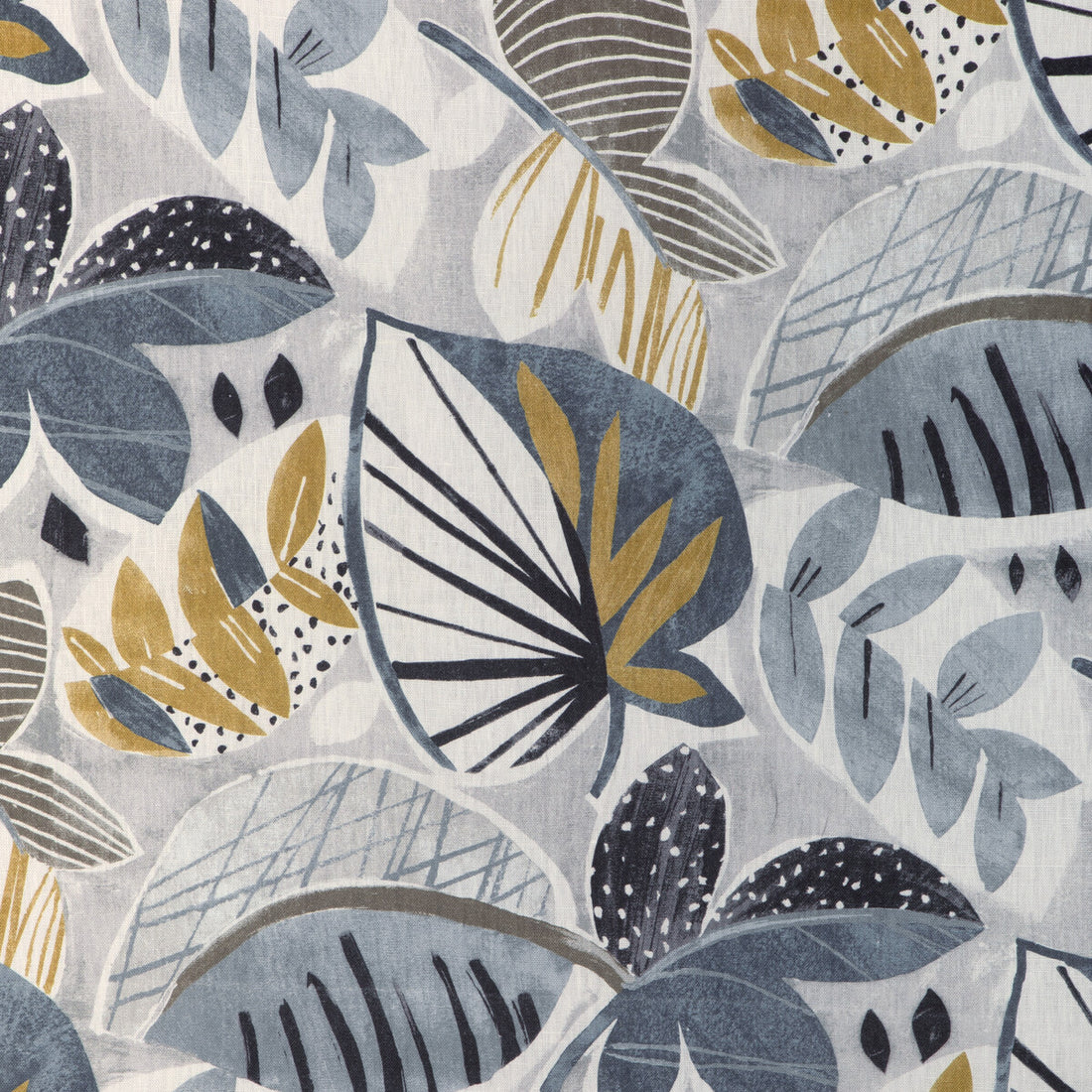 Leaf-A-Lot fabric in nickel color - pattern LEAF-A-LOT.21.0 - by Kravet Basics in the Mid-Century Modern collection
