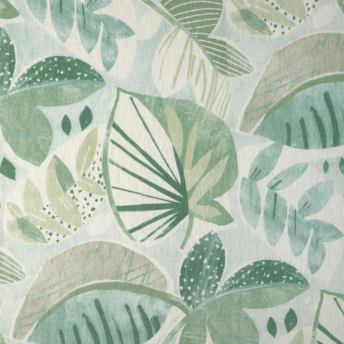 Leaf-A-Lot fabric in aloe color - pattern LEAF-A-LOT.3.0 - by Kravet Basics in the Mid-Century Modern collection