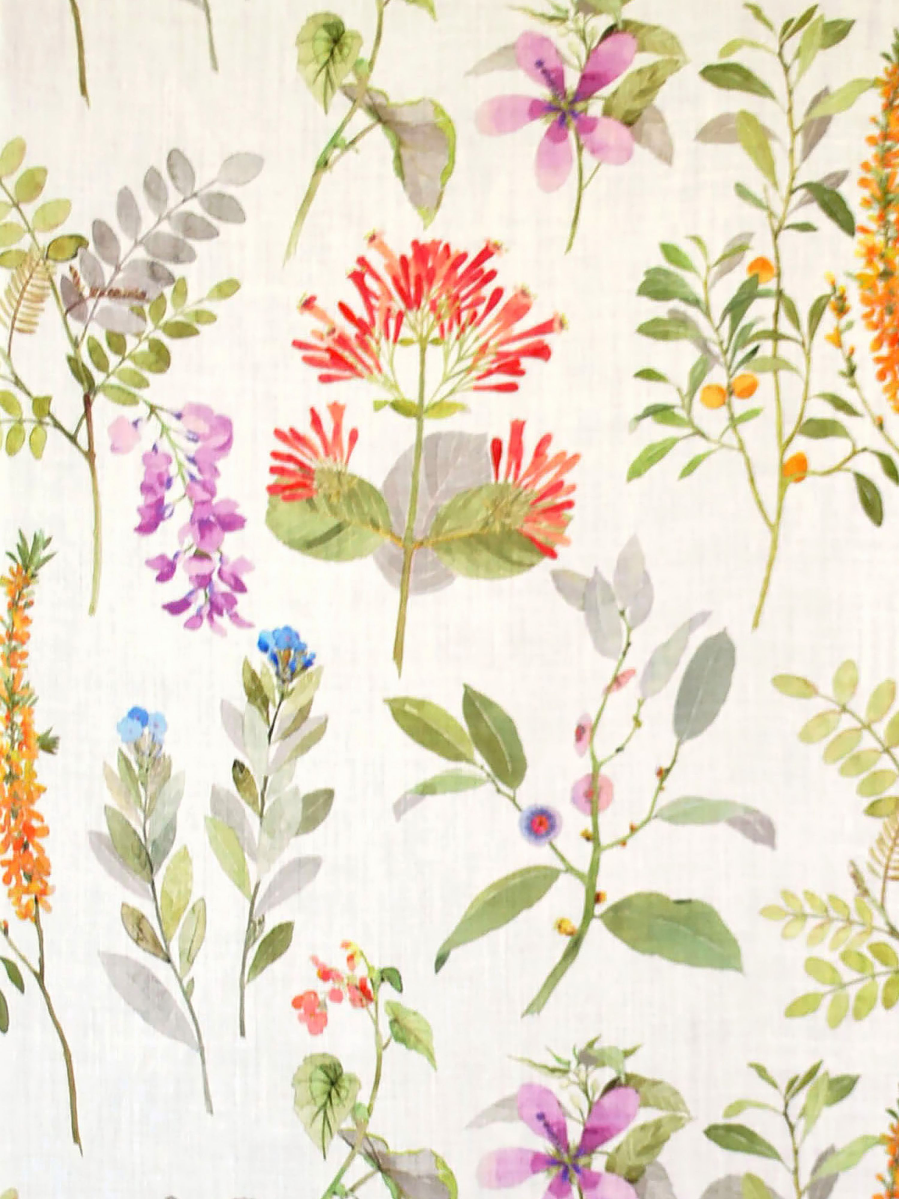 Sissinghurst fabric in coral / multi color - pattern number LO 00035016 - by Scalamandre in the Old World Weavers collection