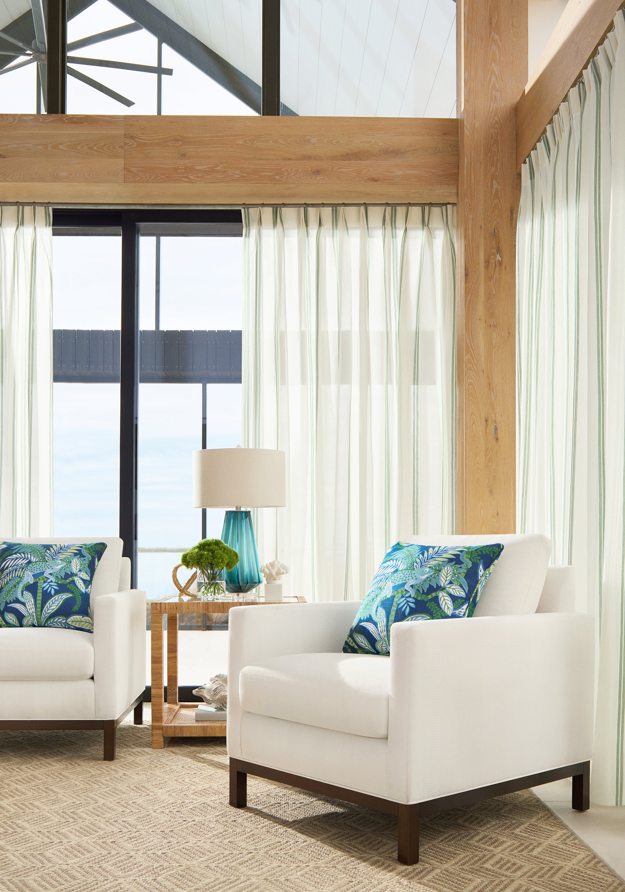Frampton Chair in Melina Matelasse fabric in Snow White pattern W81623 by Thibaut fabrics