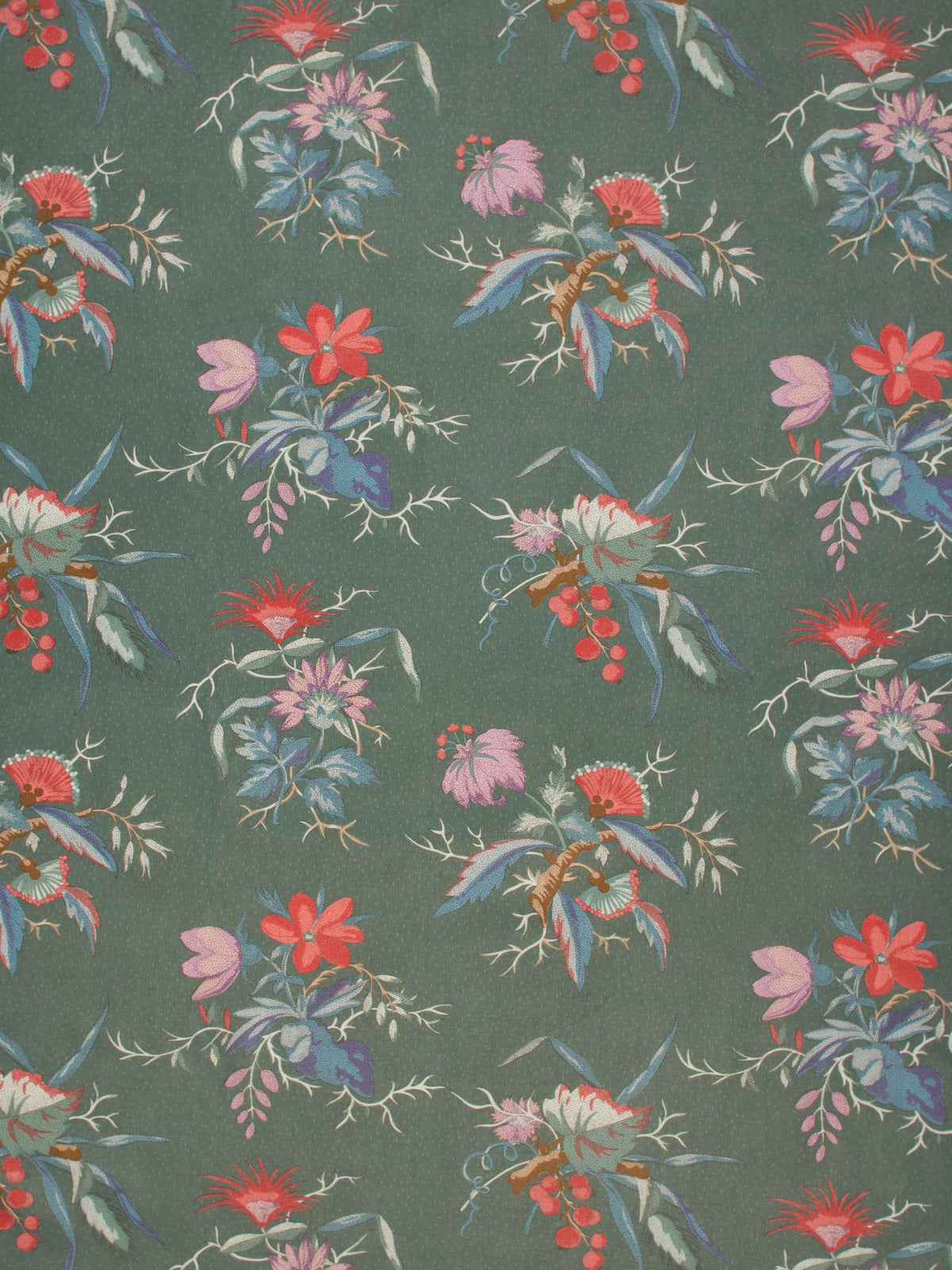 Fleur Mystere fabric in multi/teal color - pattern number M6 00031666 - by Scalamandre in the Old World Weavers collection