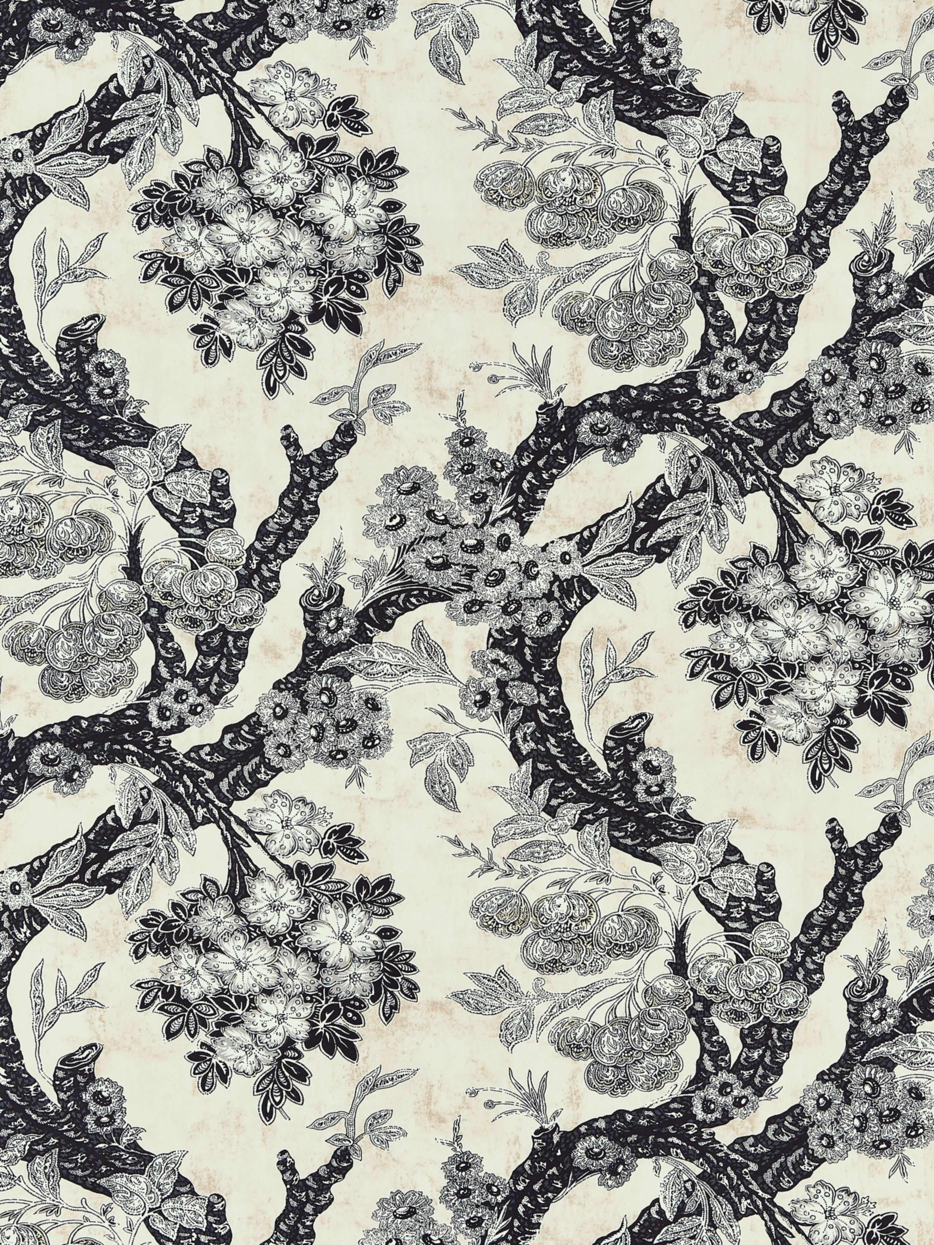 Summerhouse Hill fabric in charcoal color - pattern number M7 0002SUMM - by Scalamandre in the Old World Weavers collection