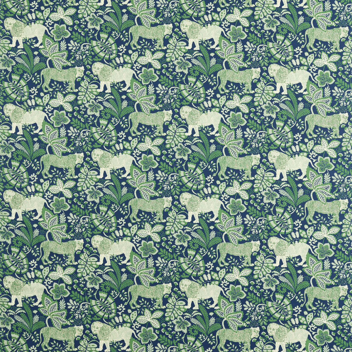 Rumble In The Jungle fabric in midnight mint color - pattern number NART121040.SCN.0 - by Scion in the Scion collection