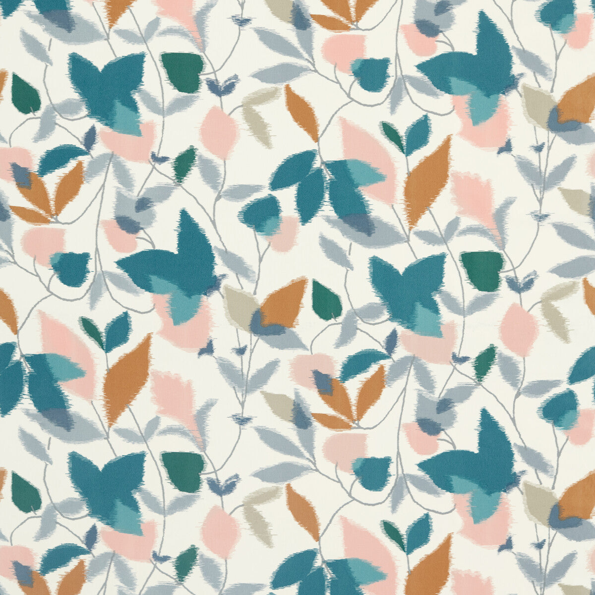 Akira fabric in ginger teal olive color - pattern number NJAP120751.SCN.0 - by Scion in the Scion collection