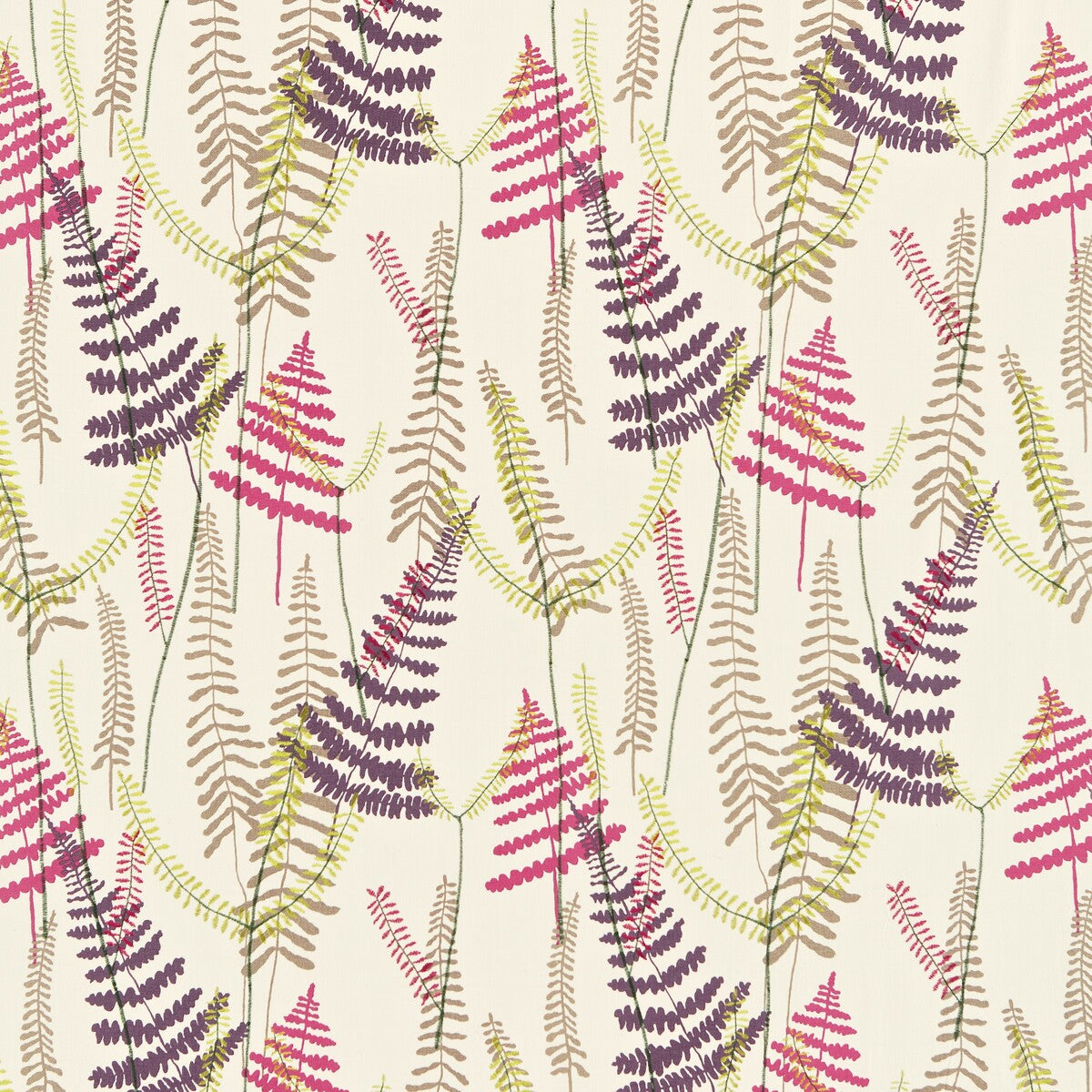 Athyrium fabric in plum fuchsia color - pattern number NMEL130355.SCN.0 - by Scion in the Scion collection