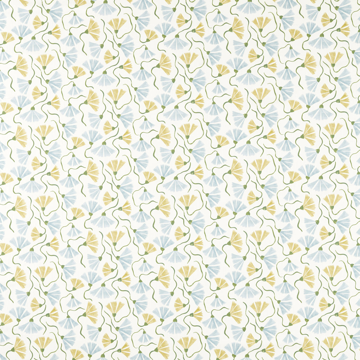 Fringed Poppy fabric in Honey/Cornflower color - pattern number NSCD121335.SCN.0 - by Scion in the Oakham collection