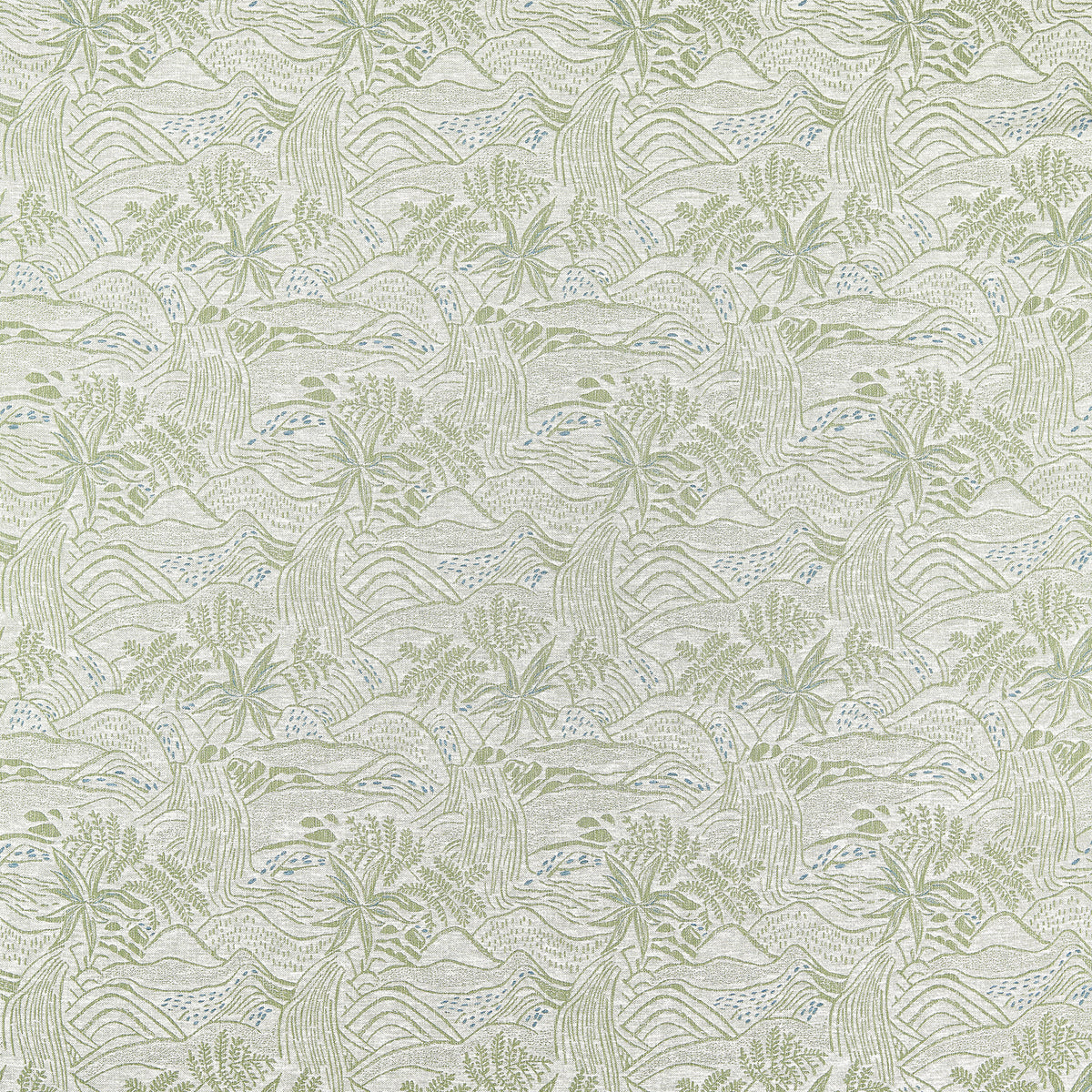 Falling Foss fabric in Seaglas color - pattern number NSCD134679.SCN.0 - by Scion in the Oakham collection