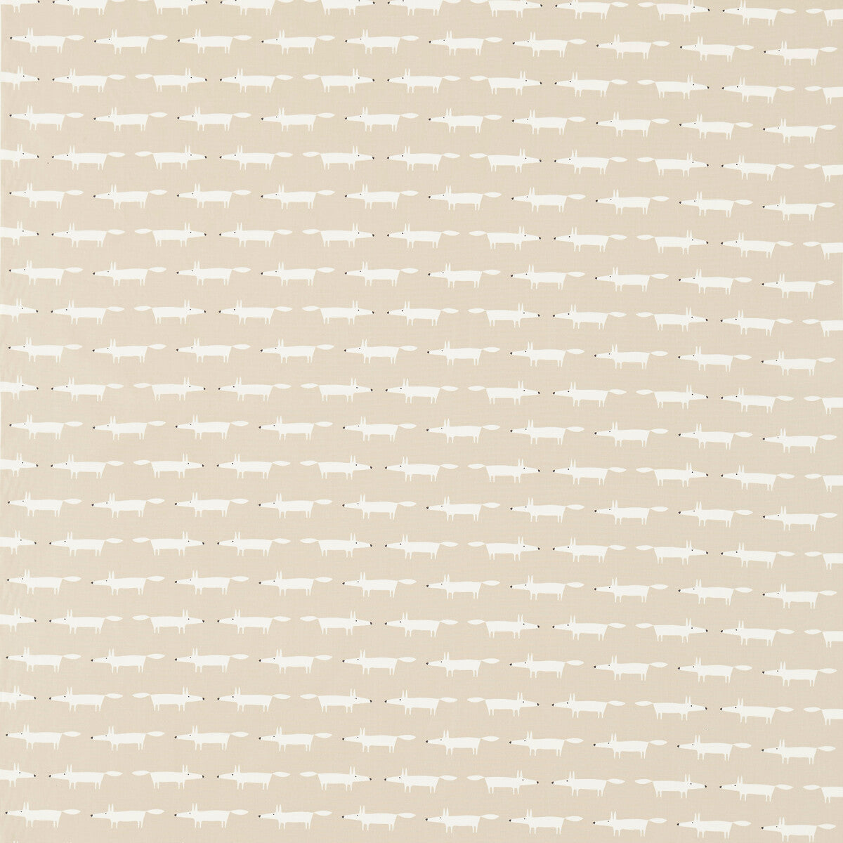 Little Fox fabric in snow color - pattern number NSCK120463.SCN.0 - by Scion in the Scion collection