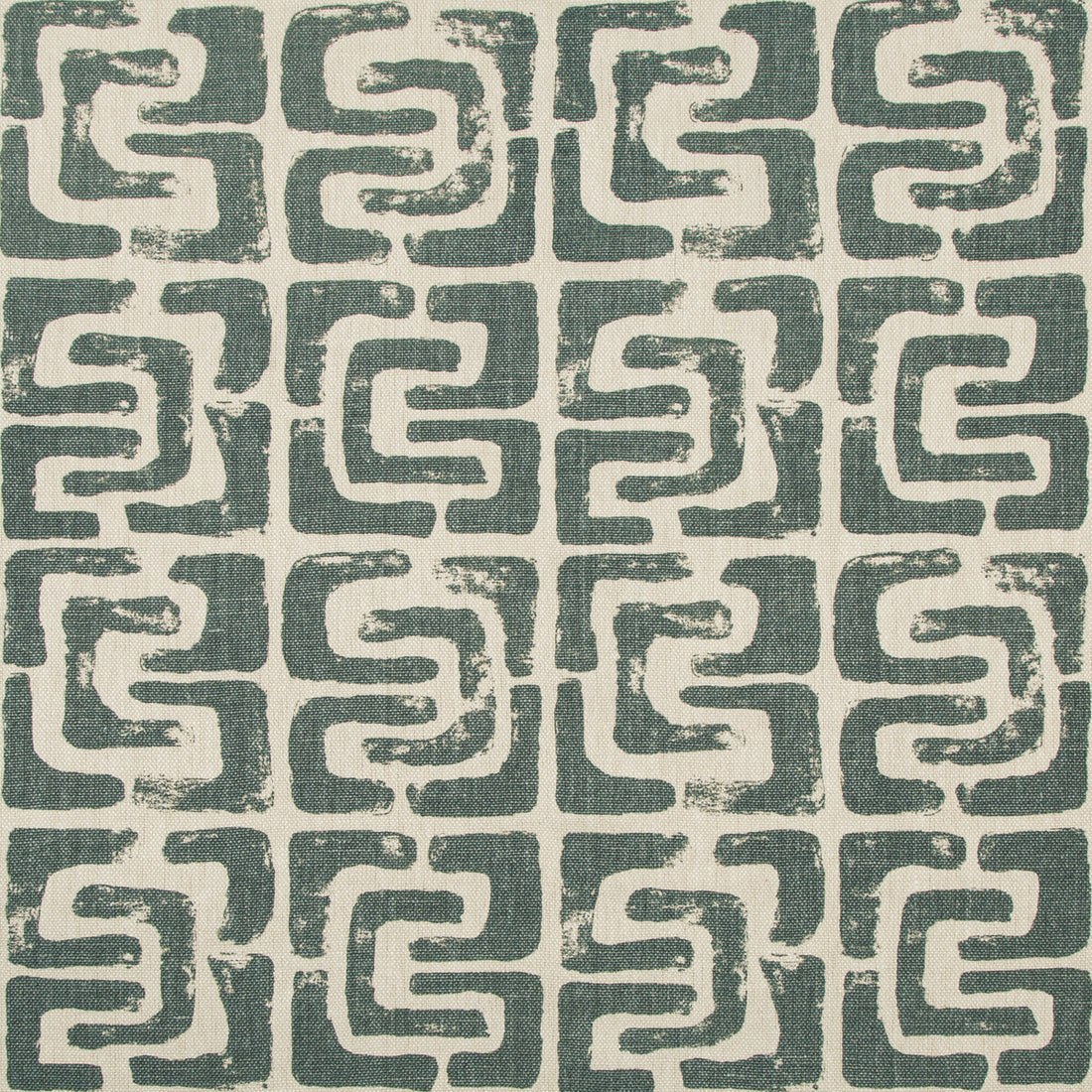 Oui Bloc fabric in jade color - pattern OUI BLOC.5.0 - by Kravet Couture in the Linherr Hollingsworth Boheme II collection