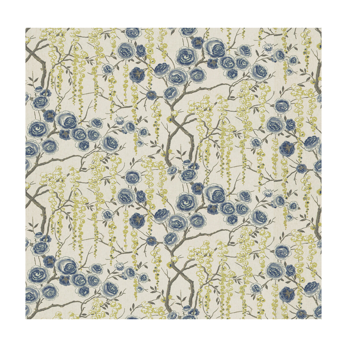 Peonytree fabric in ultramarine color - pattern PEONYTREE.523.0 - by Kravet Basics in the Sarah Richardson Harmony collection