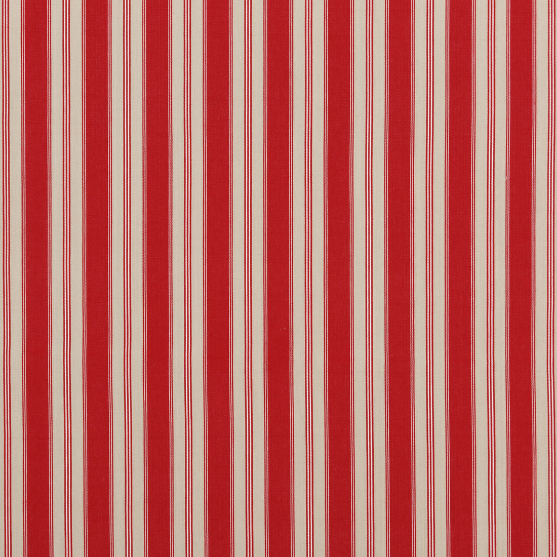 Tango Ticking fabric in red color - pattern PF50430.4.0 - by Baker Lifestyle in the Carnival collection