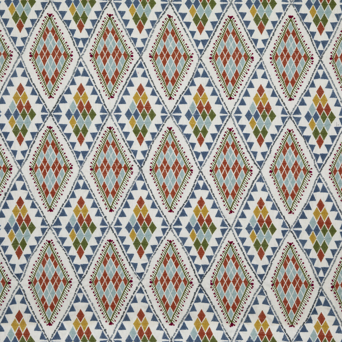 Castelo fabric in multi color - pattern PF50443.2.0 - by Baker Lifestyle in the Homes &amp; Gardens III collection