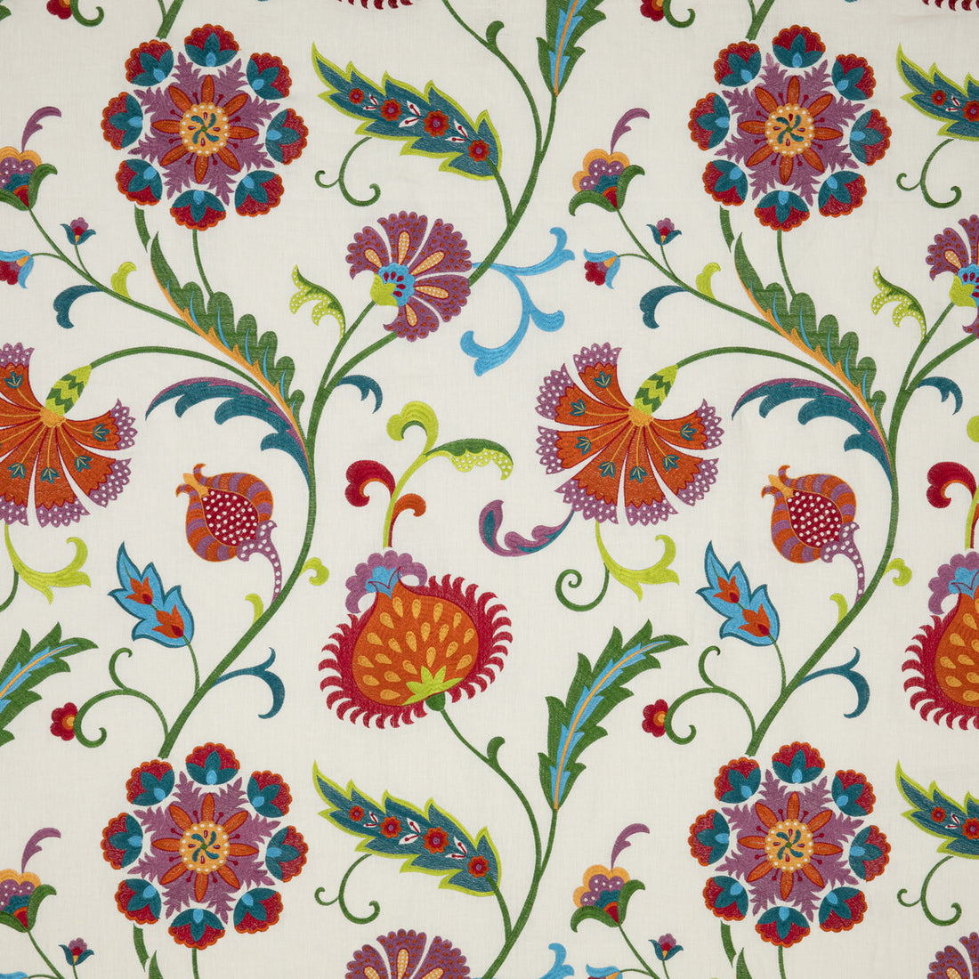 Blooming Marvellous fabric in multi color - pattern PF50468.1.0 - by Baker Lifestyle in the Fiesta collection