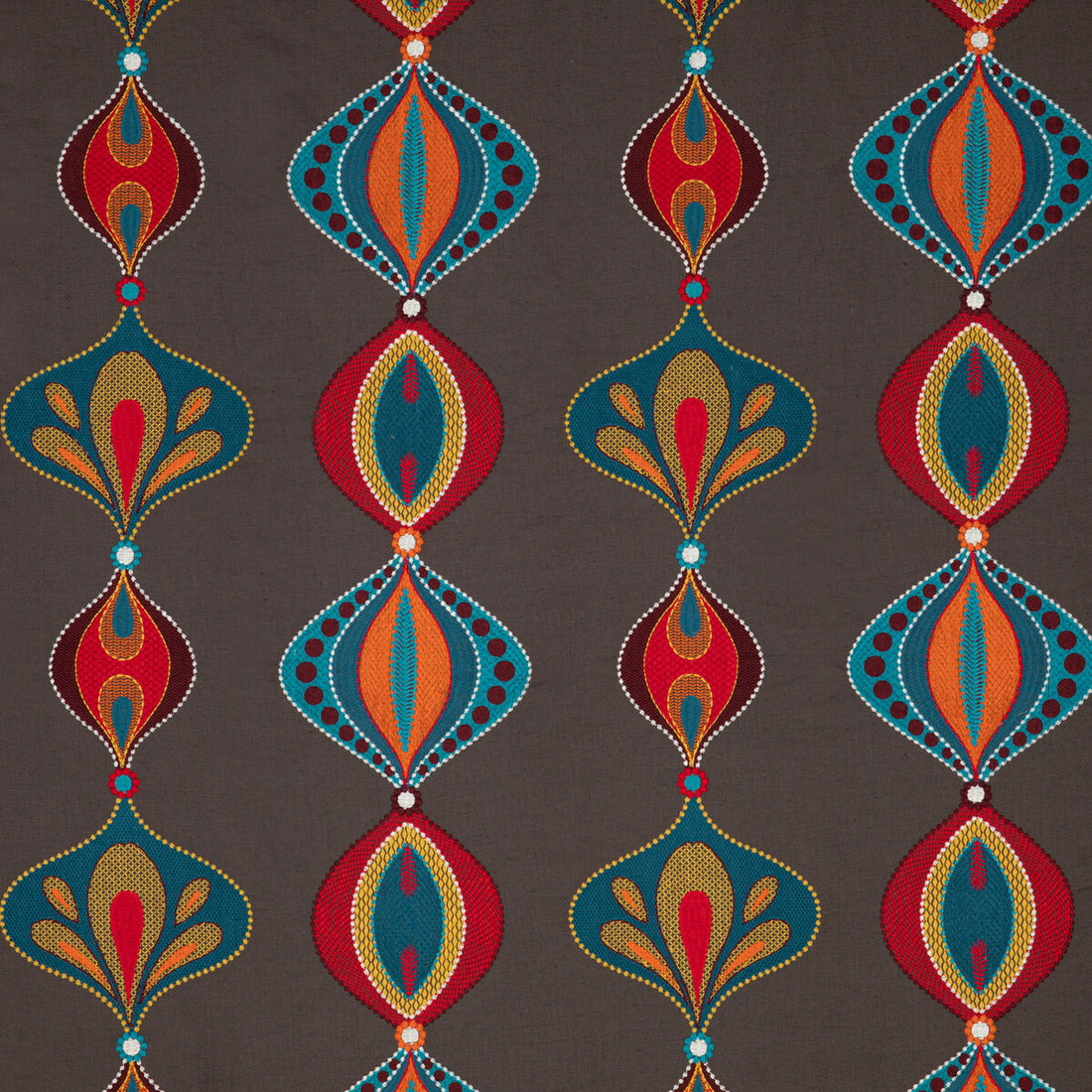 Viva fabric in teal/spice color - pattern PF50471.1.0 - by Baker Lifestyle in the Fiesta collection