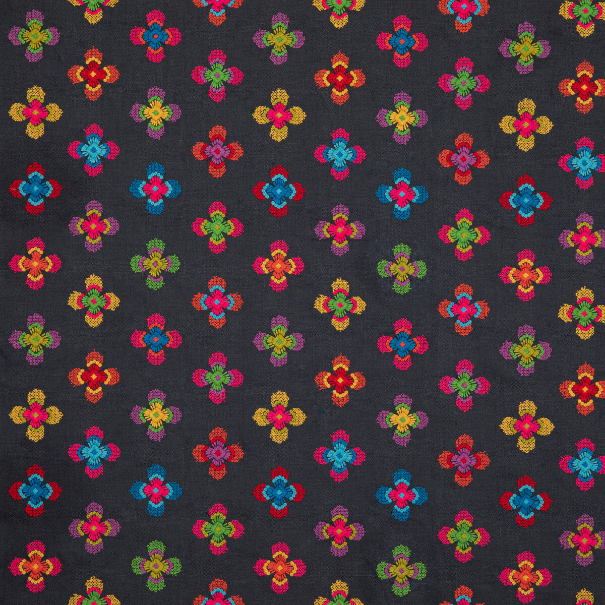 Midnight Garden fabric in indigo color - pattern PF50473.1.0 - by Baker Lifestyle in the Fiesta collection