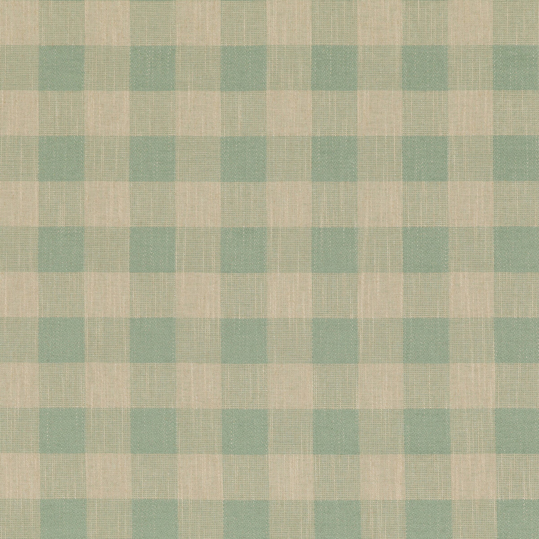 Block Check fabric in soft aqua color - pattern PF50490.715.0 - by Baker Lifestyle in the Block Weaves collection
