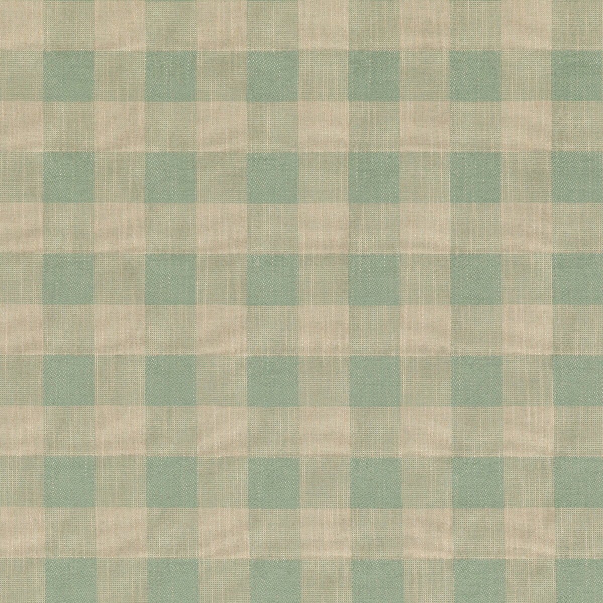 Block Check fabric in soft aqua color - pattern PF50490.715.0 - by Baker Lifestyle in the Block Weaves collection