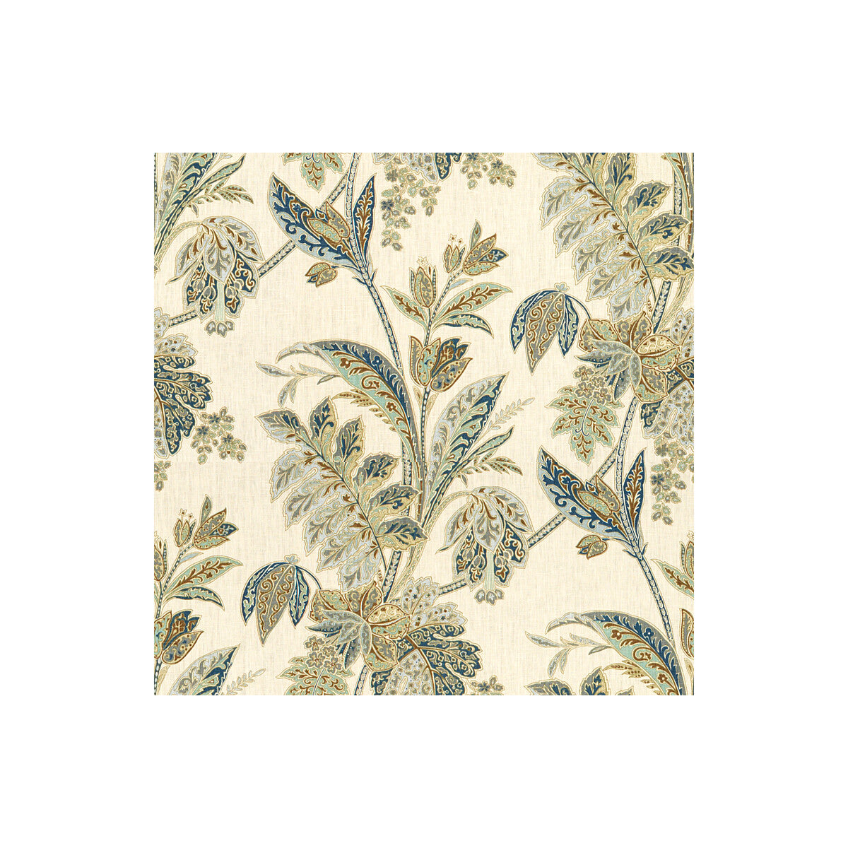Ishana fabric in indigo/sky color - pattern PP50377.5.0 - by Baker Lifestyle in the Echo II collection