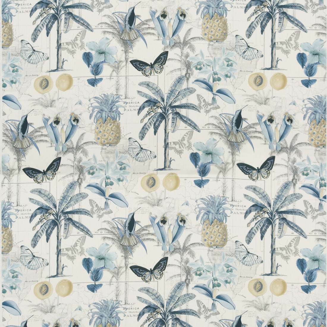 Orinoco fabric in blue color - pattern PP50434.2.0 - by Baker Lifestyle in the Carnival collection