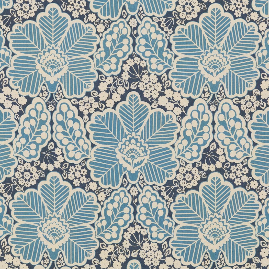 Arbour fabric in indigo color - pattern PP50479.1.0 - by Baker Lifestyle in the Block Party collection