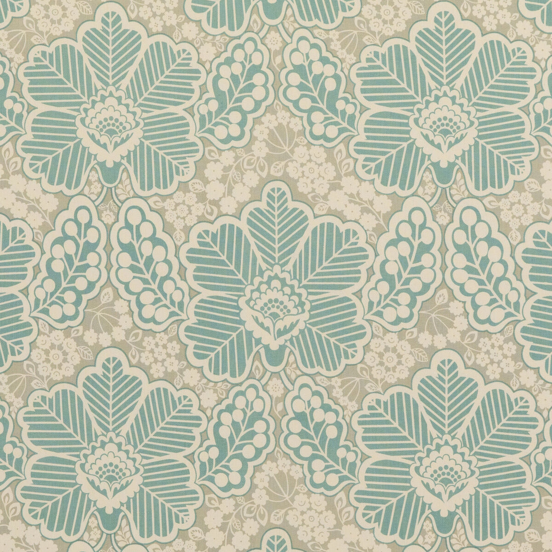 Arbour fabric in aqua color - pattern PP50479.3.0 - by Baker Lifestyle in the Block Party collection