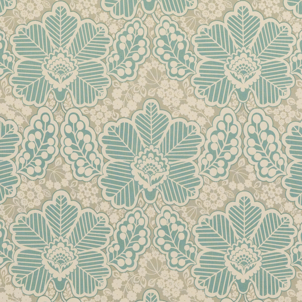 Arbour fabric in aqua color - pattern PP50479.3.0 - by Baker Lifestyle in the Block Party collection