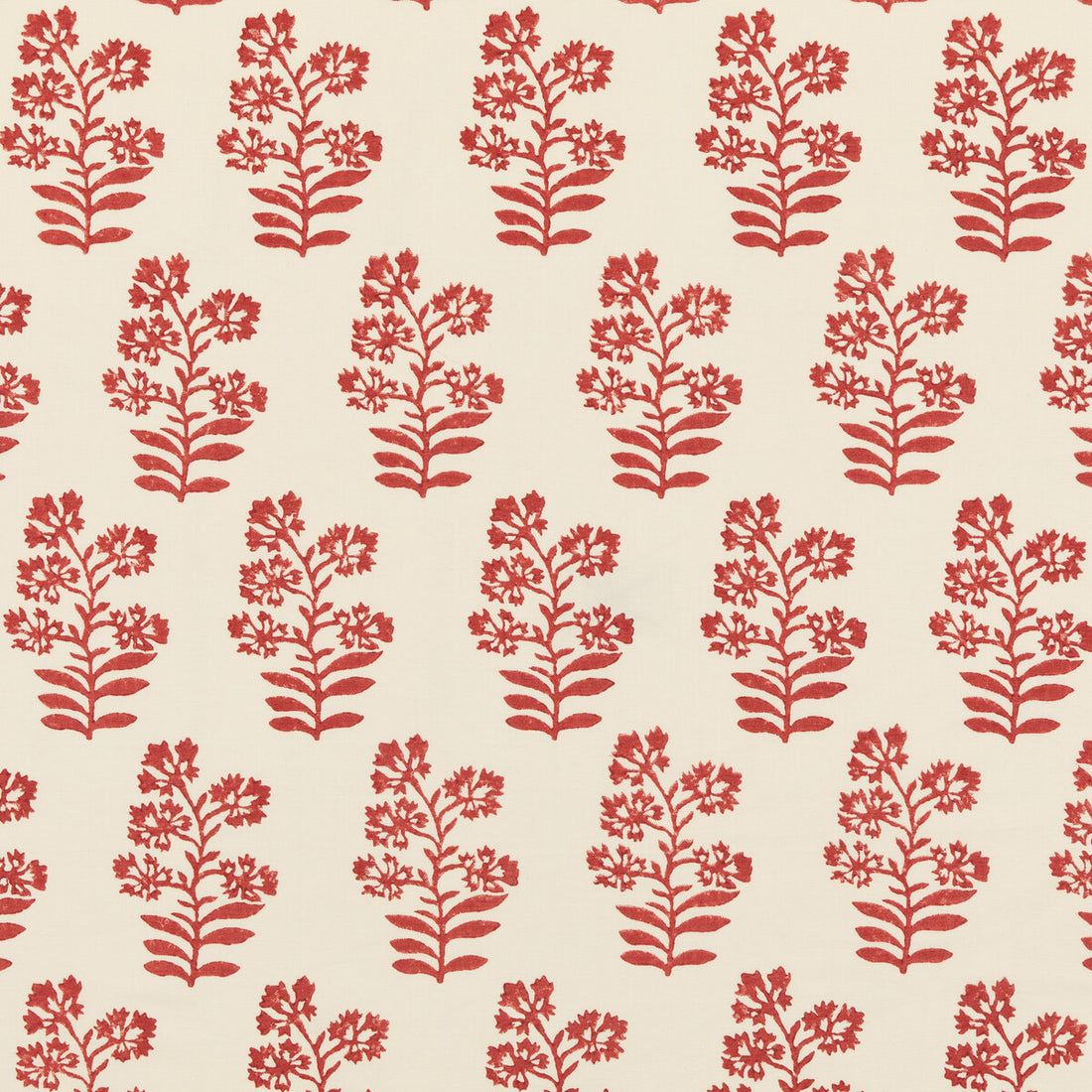 Wild Flower fabric in rustic red color - pattern PP50483.2.0 - by Baker Lifestyle in the Block Party collection