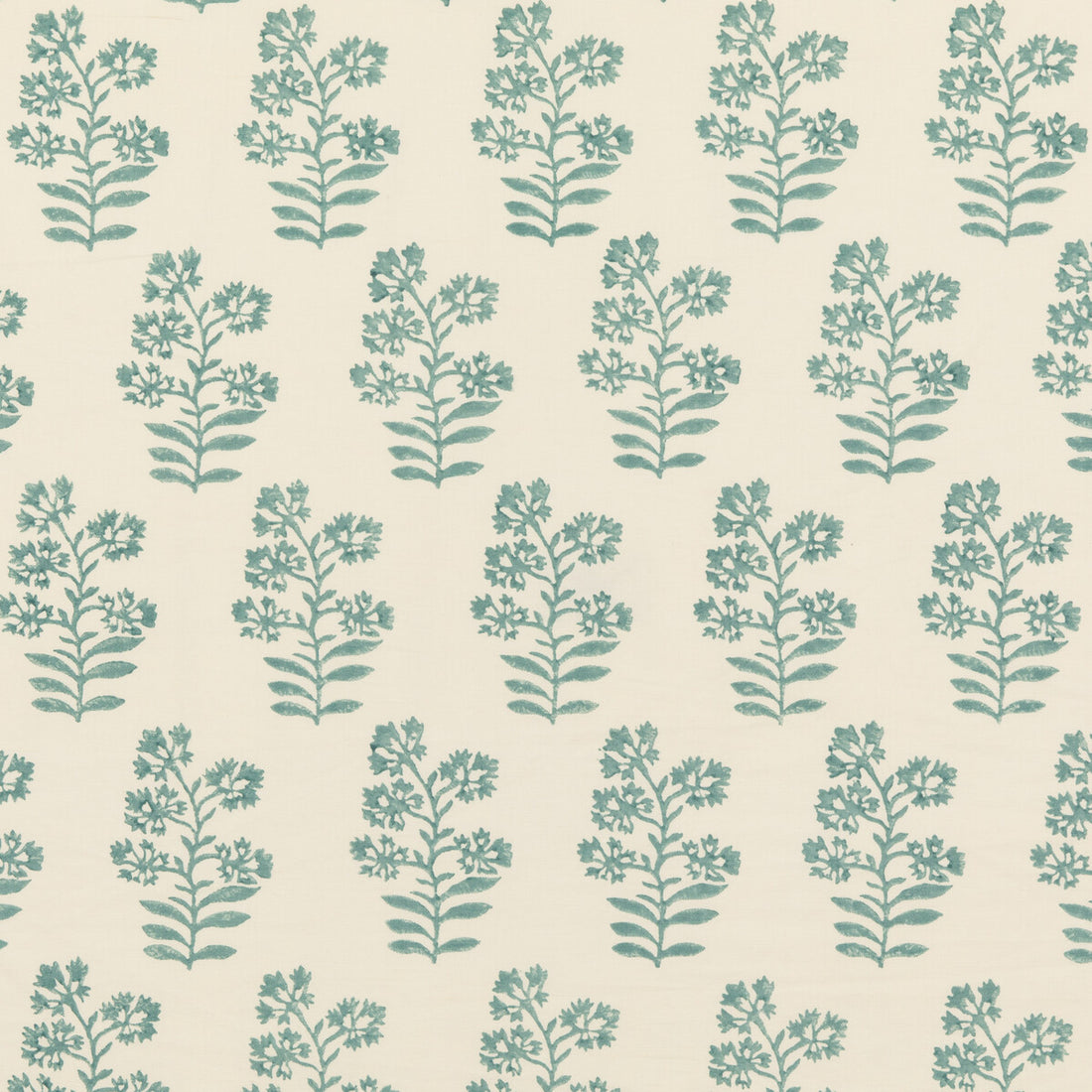 Wild Flower fabric in aqua color - pattern PP50483.3.0 - by Baker Lifestyle in the Block Party collection