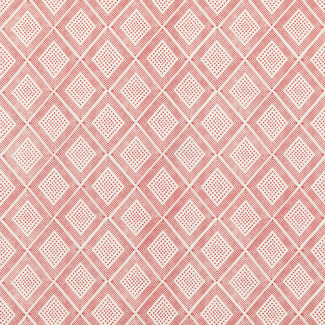 Block Trellis fabric in rustic red color - pattern PP50484.2.0 - by Baker Lifestyle in the Block Party collection