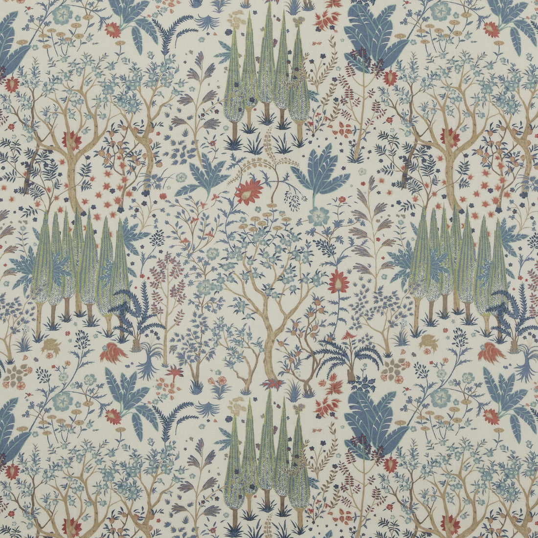 Bridport fabric in blue/red color - pattern PP50500.1.0 - by Baker Lifestyle in the Bridport collection