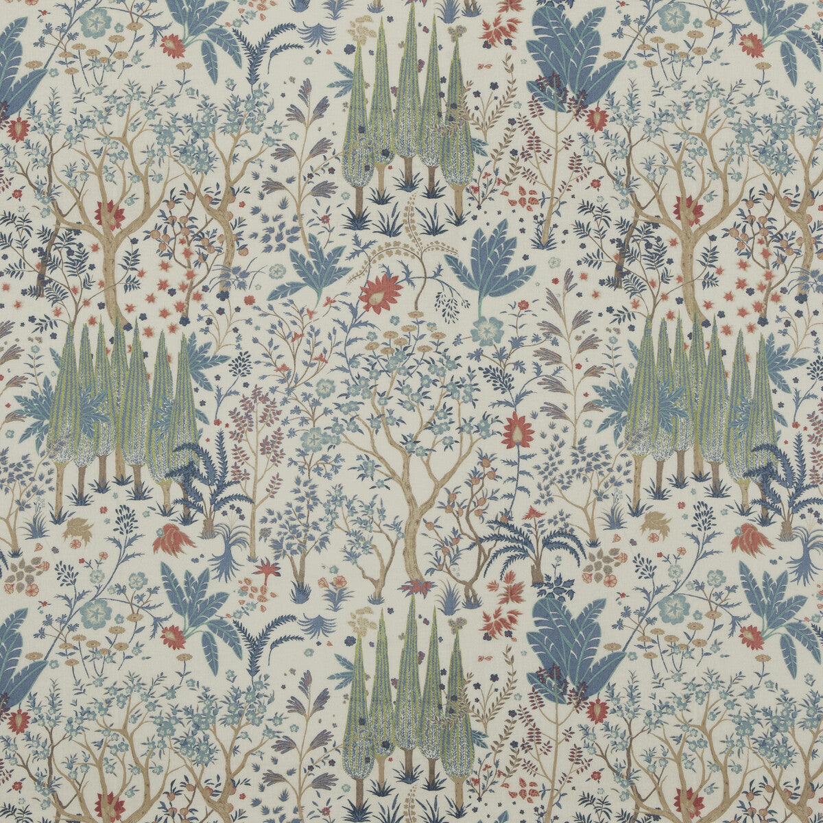 Bridport fabric in blue/red color - pattern PP50500.1.0 - by Baker Lifestyle in the Bridport collection