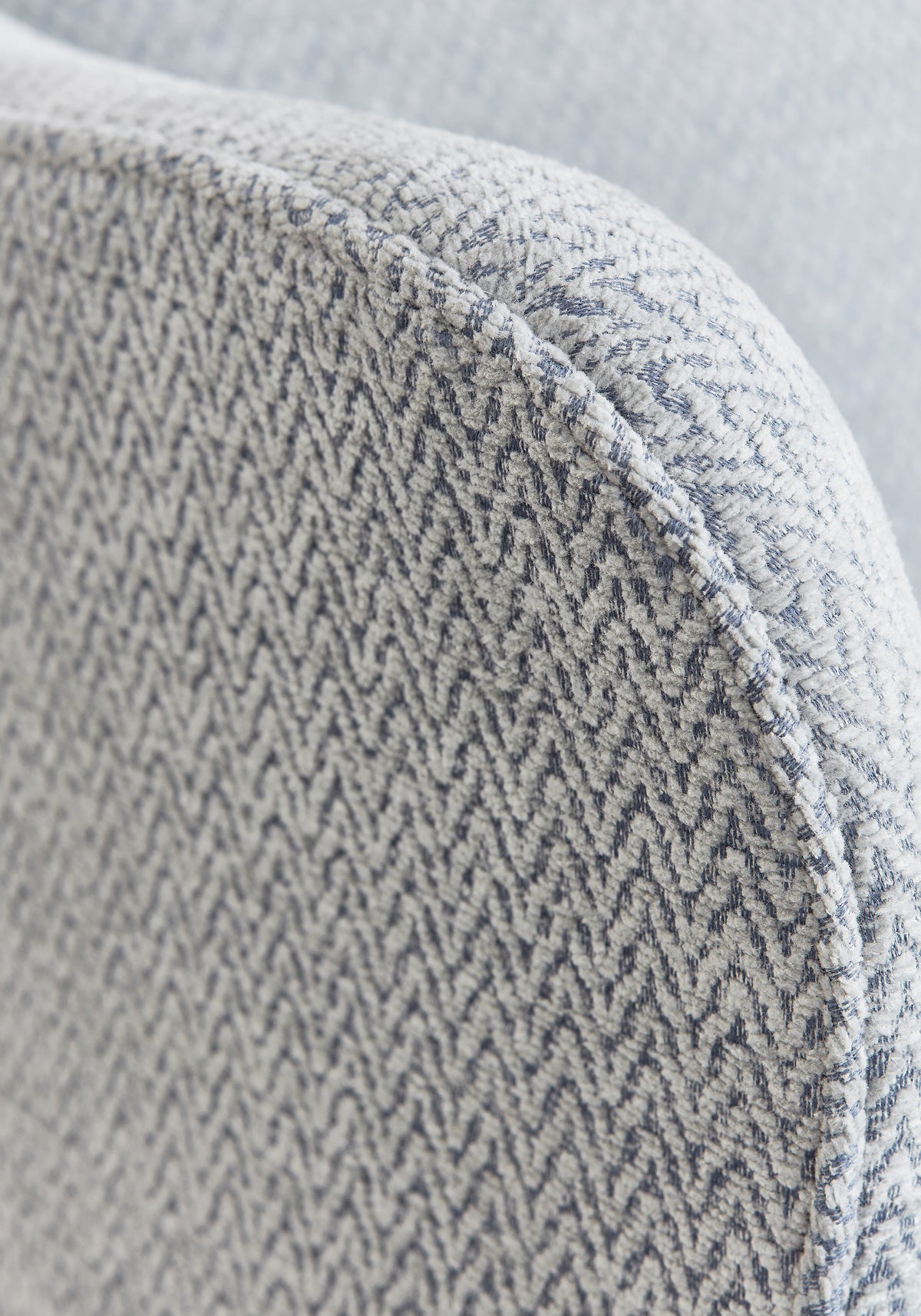 Detailed Beatrix woven fabric in slate color, pattern number W80603 of the Thibaut Pinnacle collection