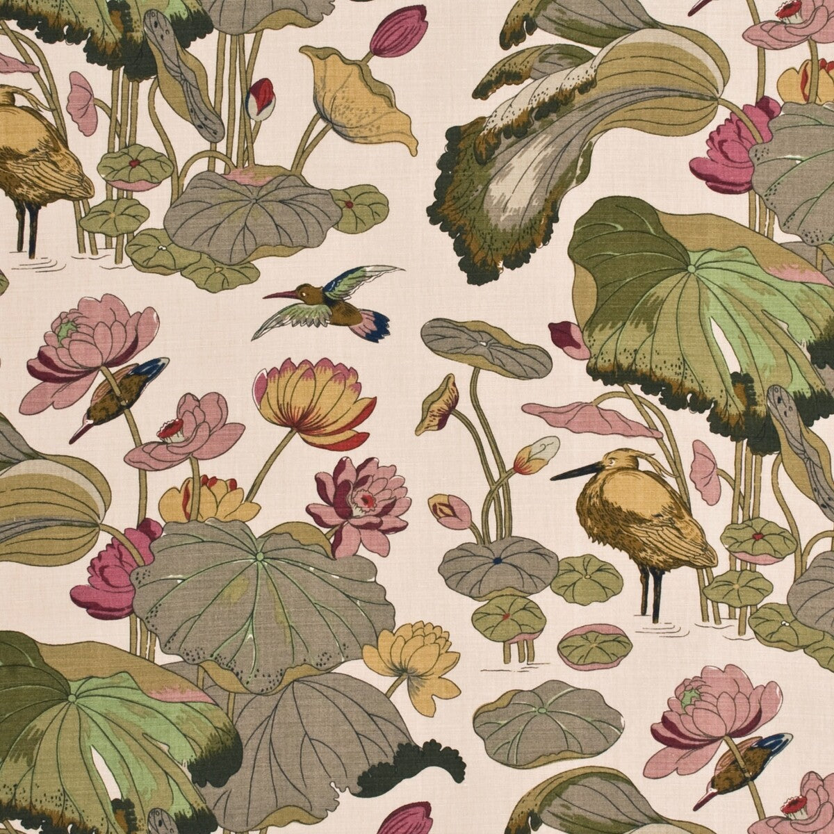 Nympheus Linen fabric in biscuit/taupe color - pattern R1206.2.0 - by G P & J Baker in the Perennia collection
