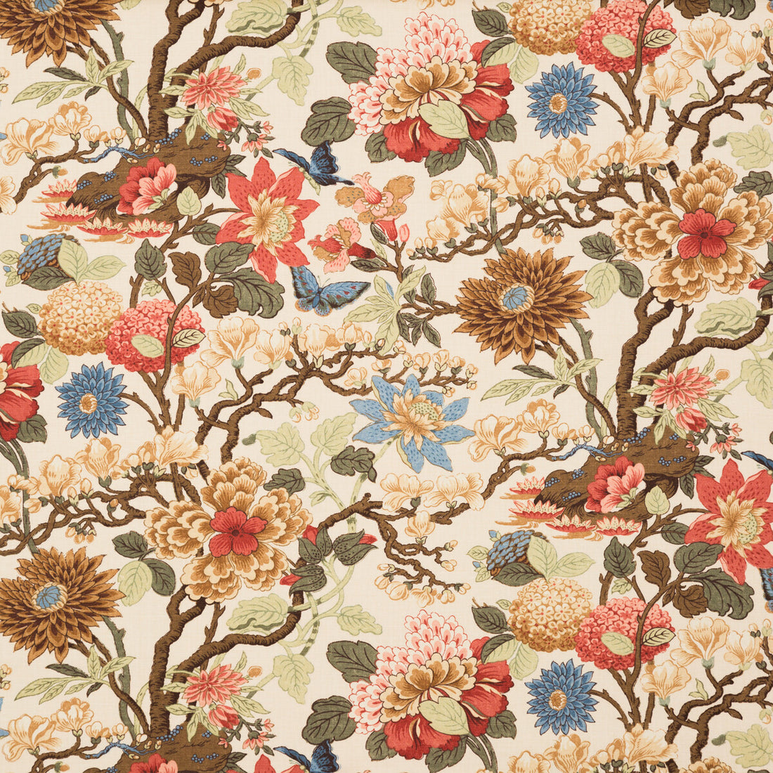 Magnolia fabric in biscuit/sand color - pattern R1351.2.0 - by G P &amp; J Baker in the Baker Originals collection