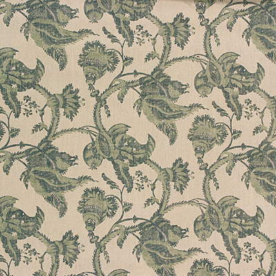 Exotic Fruit fabric in aqua/stone color - pattern R1371.4.0 - by G P &amp; J Baker in the Bleu Anglais collection