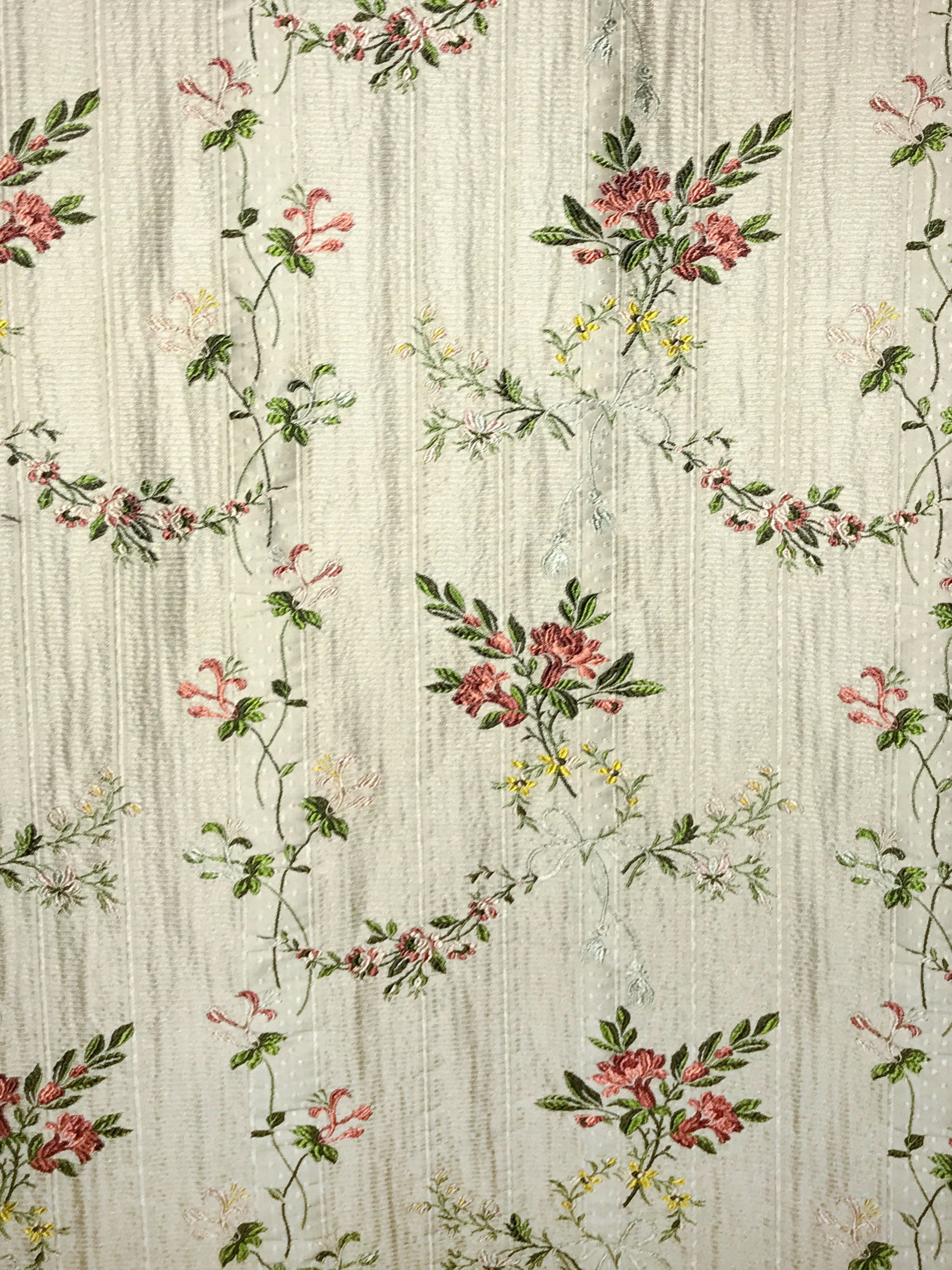 Broche Orleans fabric in multi on white color - pattern number SB 00019326 - by Scalamandre in the Old World Weavers collection