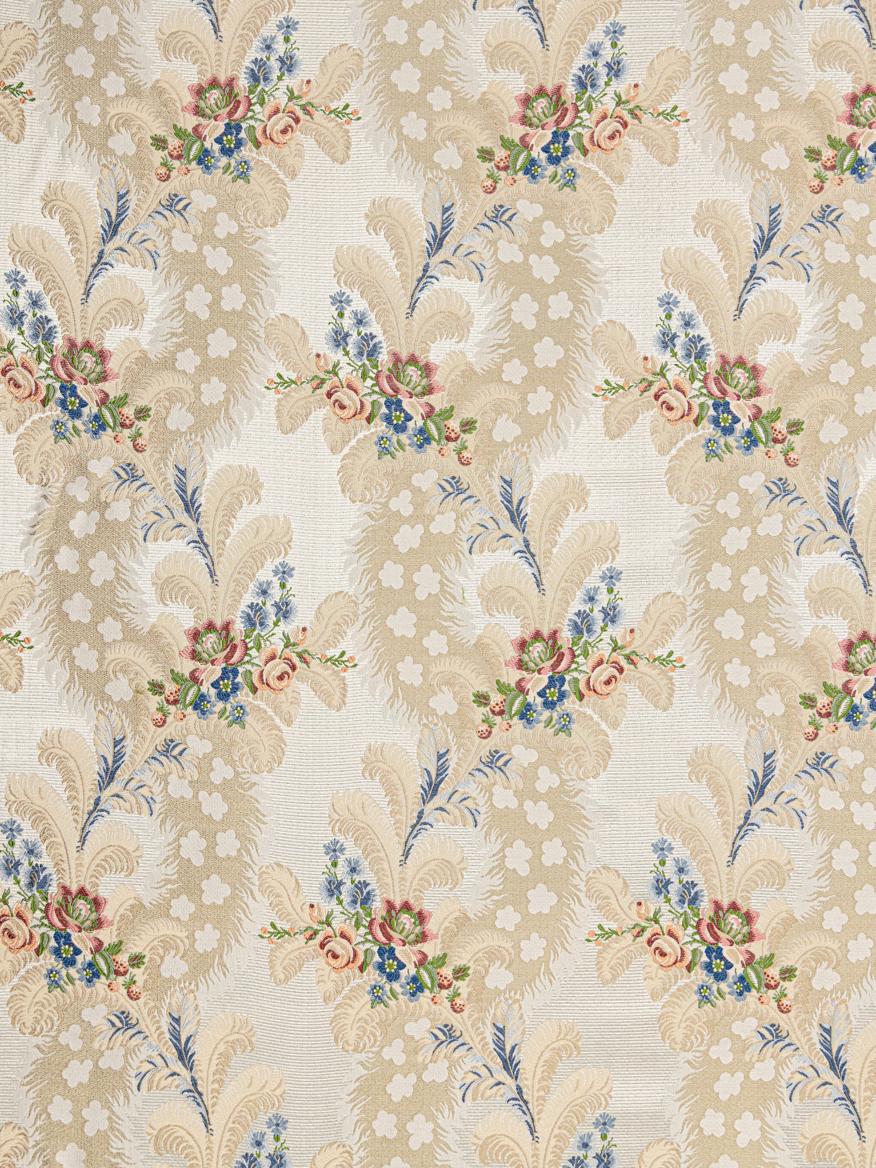 Cheverny fabric in rose, blue, ivory color - pattern number SB 00060289 - by Scalamandre in the Old World Weavers collection