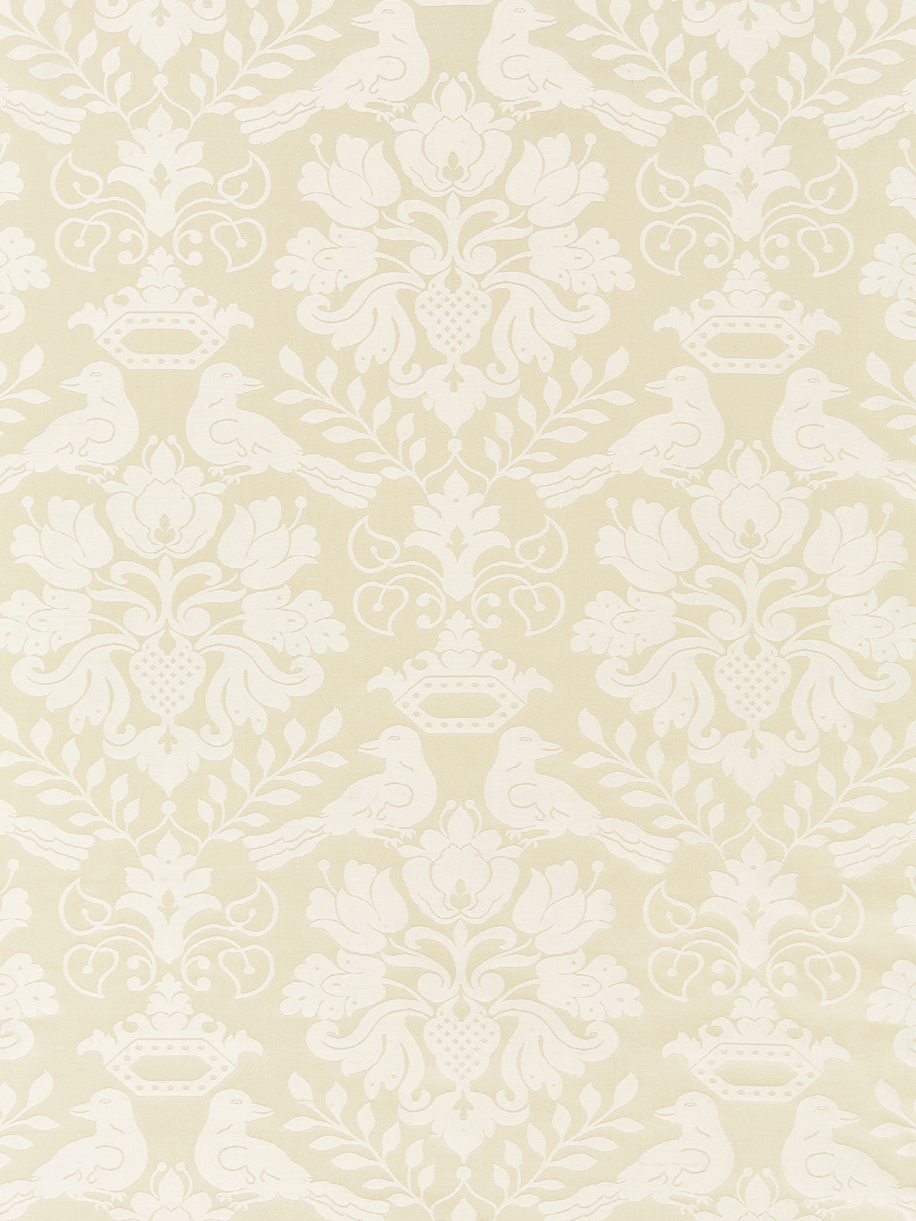 Love Bird fabric in creme color - pattern number SC 00011098MM - by Scalamandre in the Scalamandre Fabrics Book 1 collection