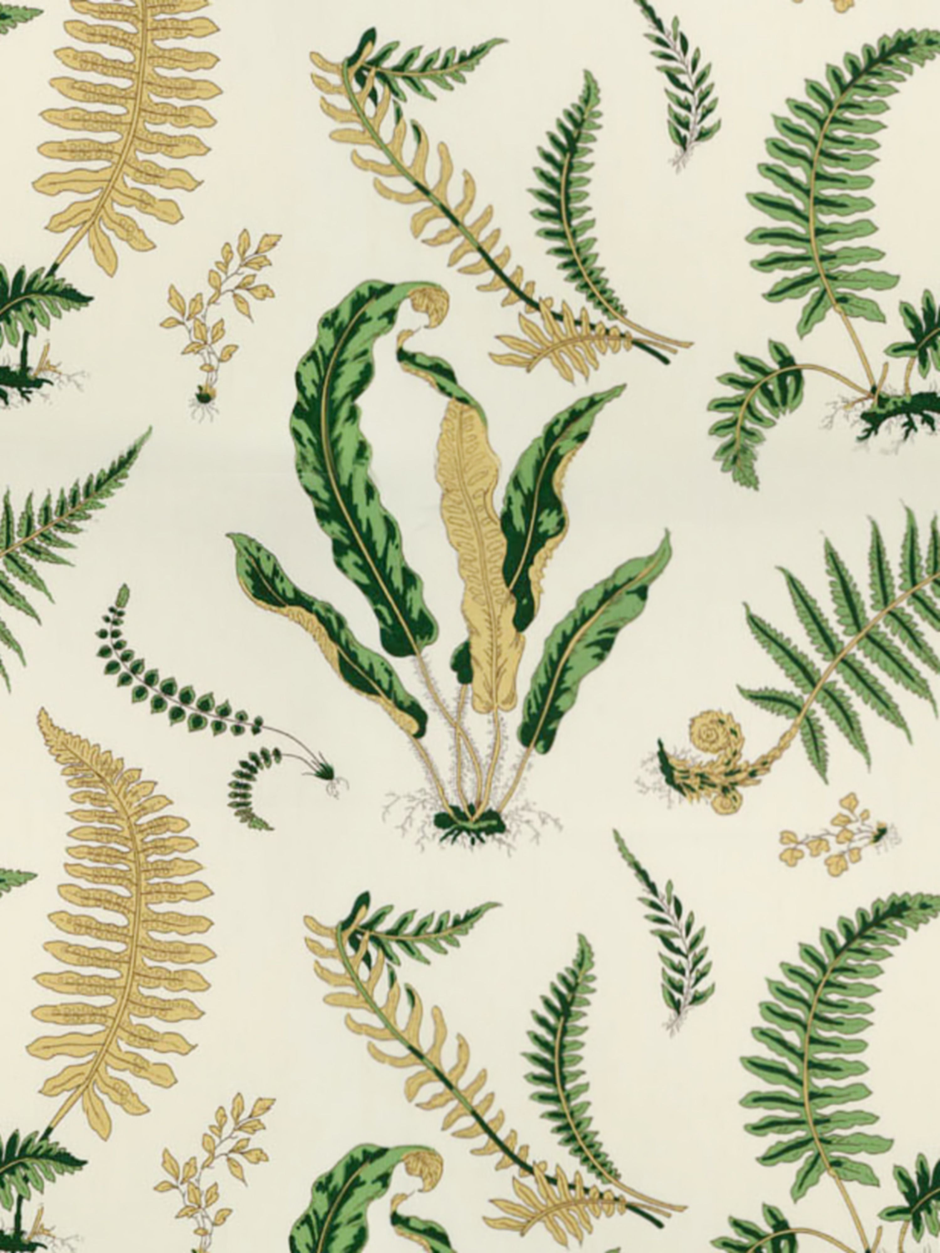Elsie De Wolfe Outdoor fabric in greens on off white color - pattern number SC 000116425 - by Scalamandre in the Scalamandre Fabrics Book 1 collection