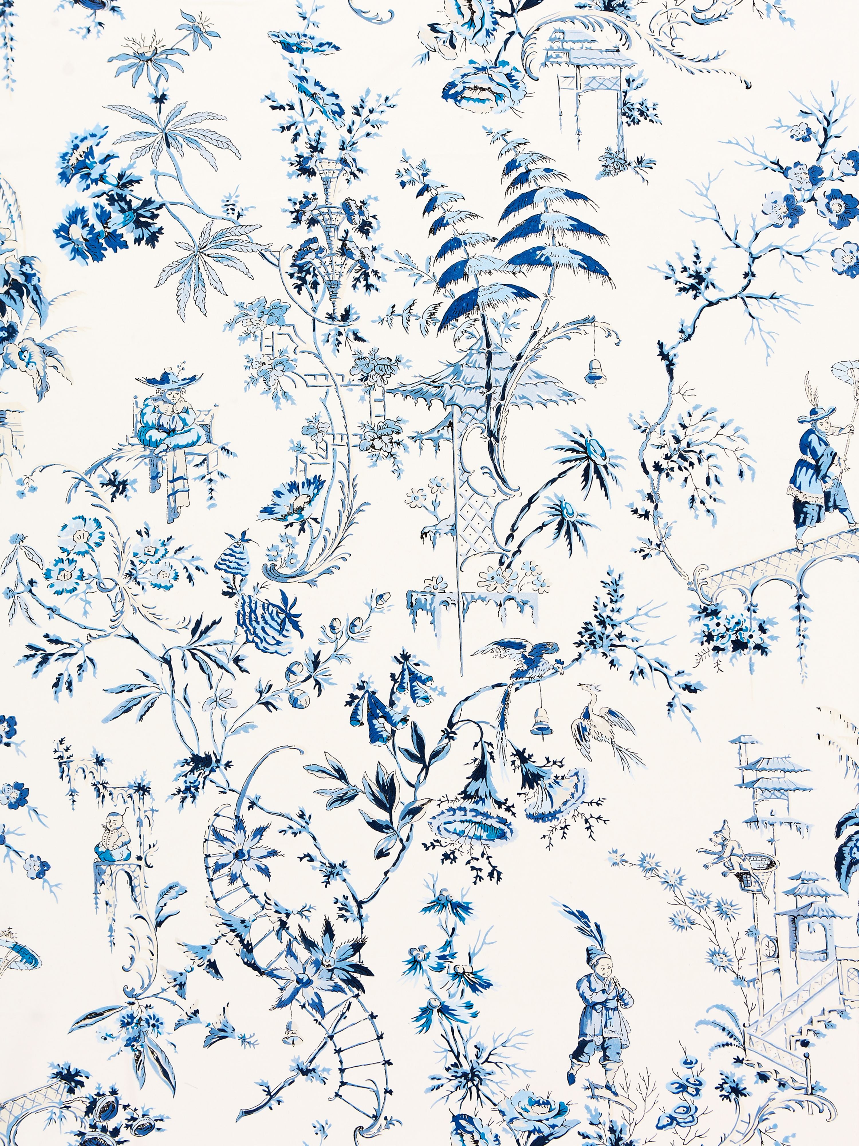 Nanjing fabric in china blue color - pattern number SC 000116552 - by Scalamandre in the Scalamandre Fabrics Book 1 collection