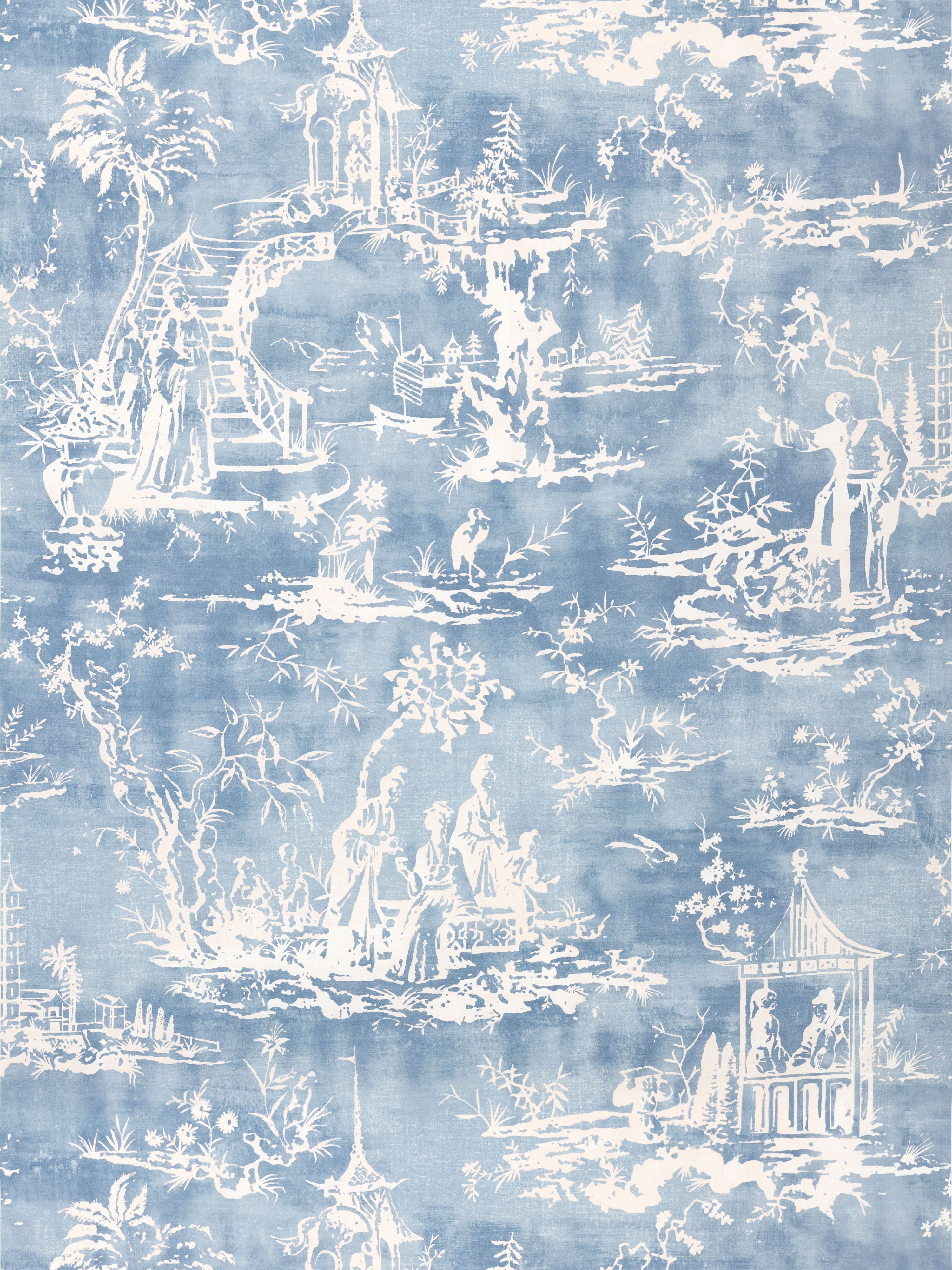 Summer Palace fabric in sky color - pattern number SC 000116561 - by Scalamandre in the Scalamandre Fabrics Book 1 collection