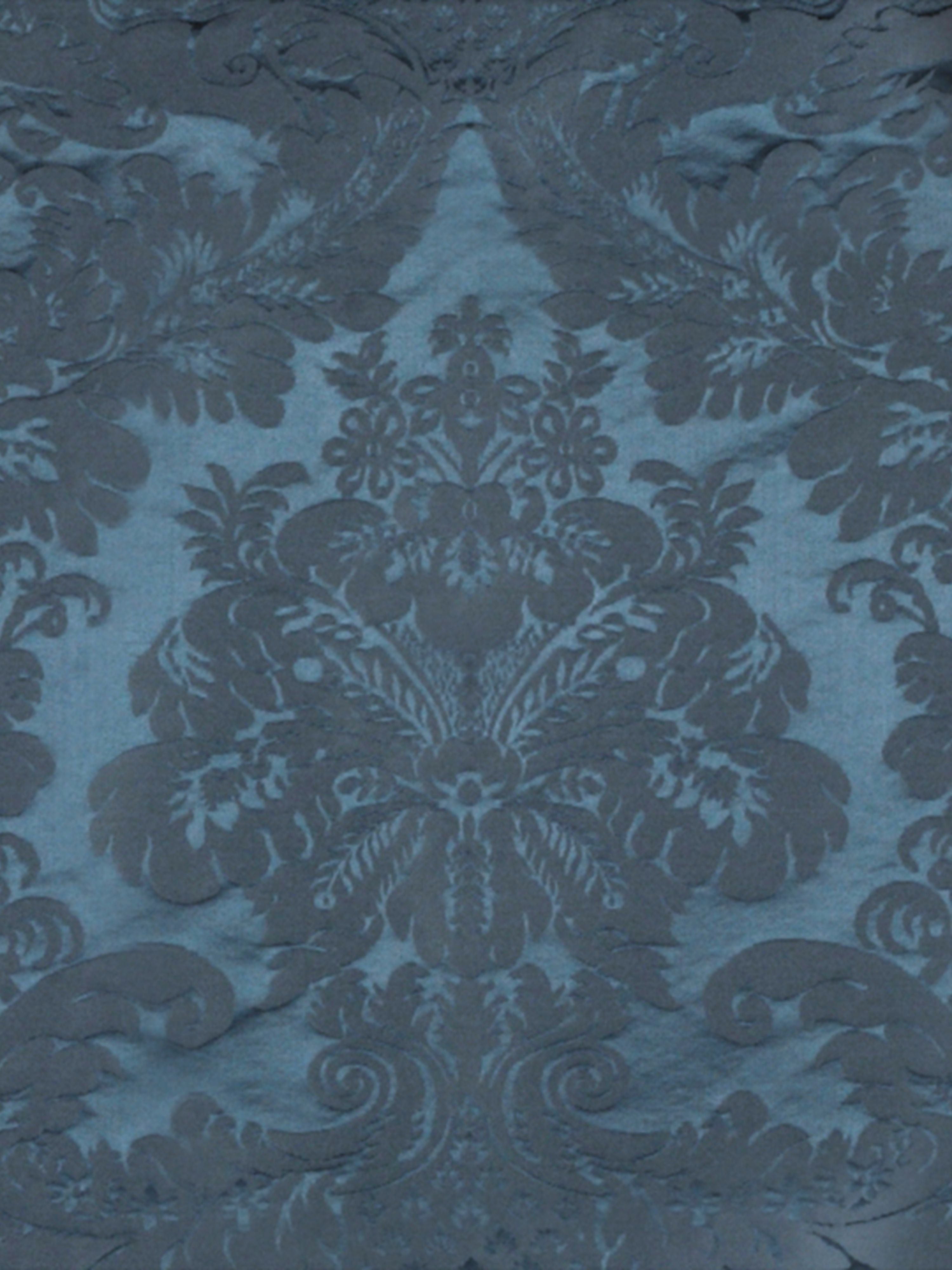 XVIII Century Georgian fabric in persian blue color - pattern number SC 000120339M - by Scalamandre in the Scalamandre Fabrics Book 1 collection