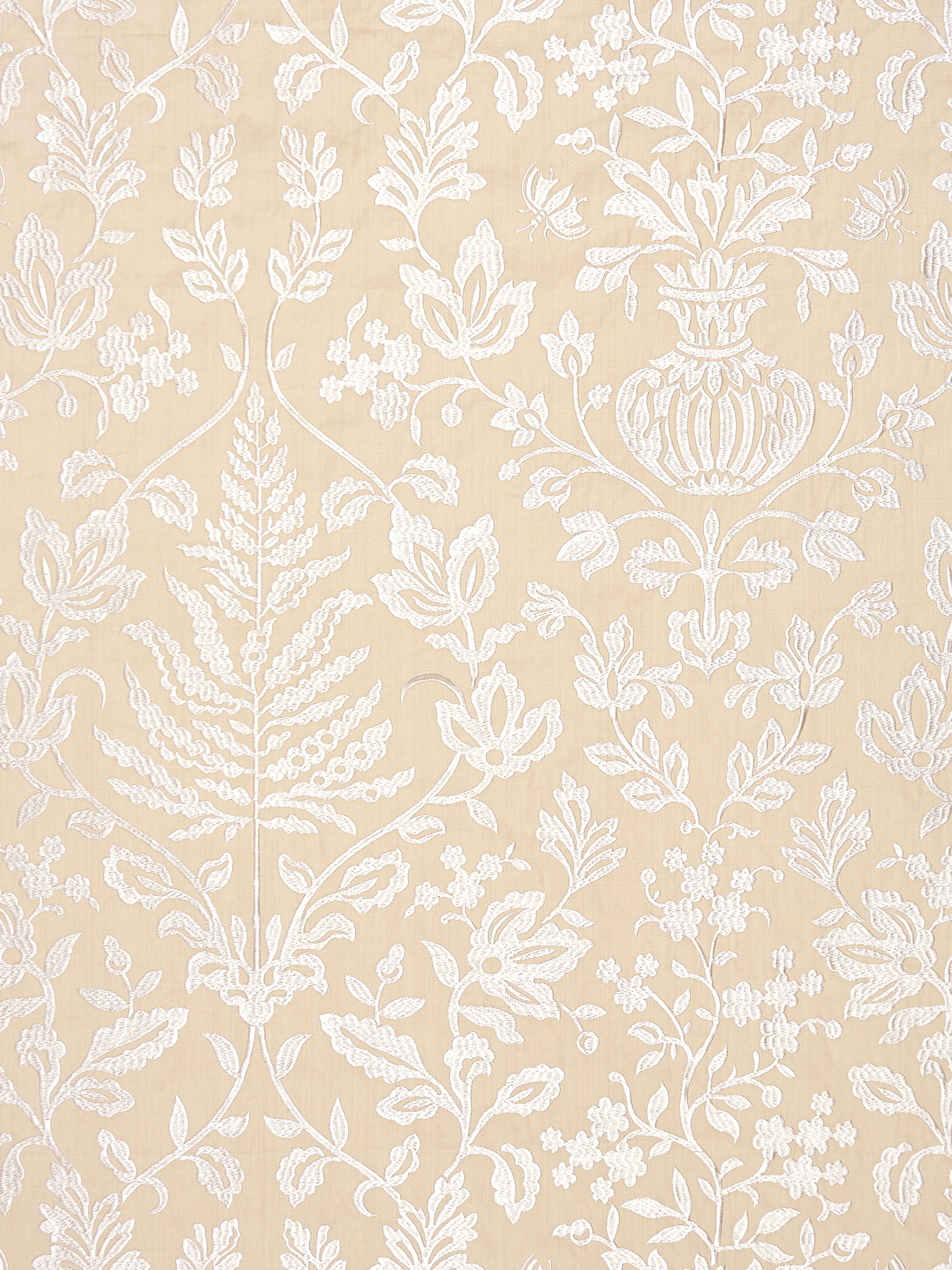 Shalimar Embroidery fabric in sand color - pattern number SC 000127032 - by Scalamandre in the Scalamandre Fabrics Book 1 collection