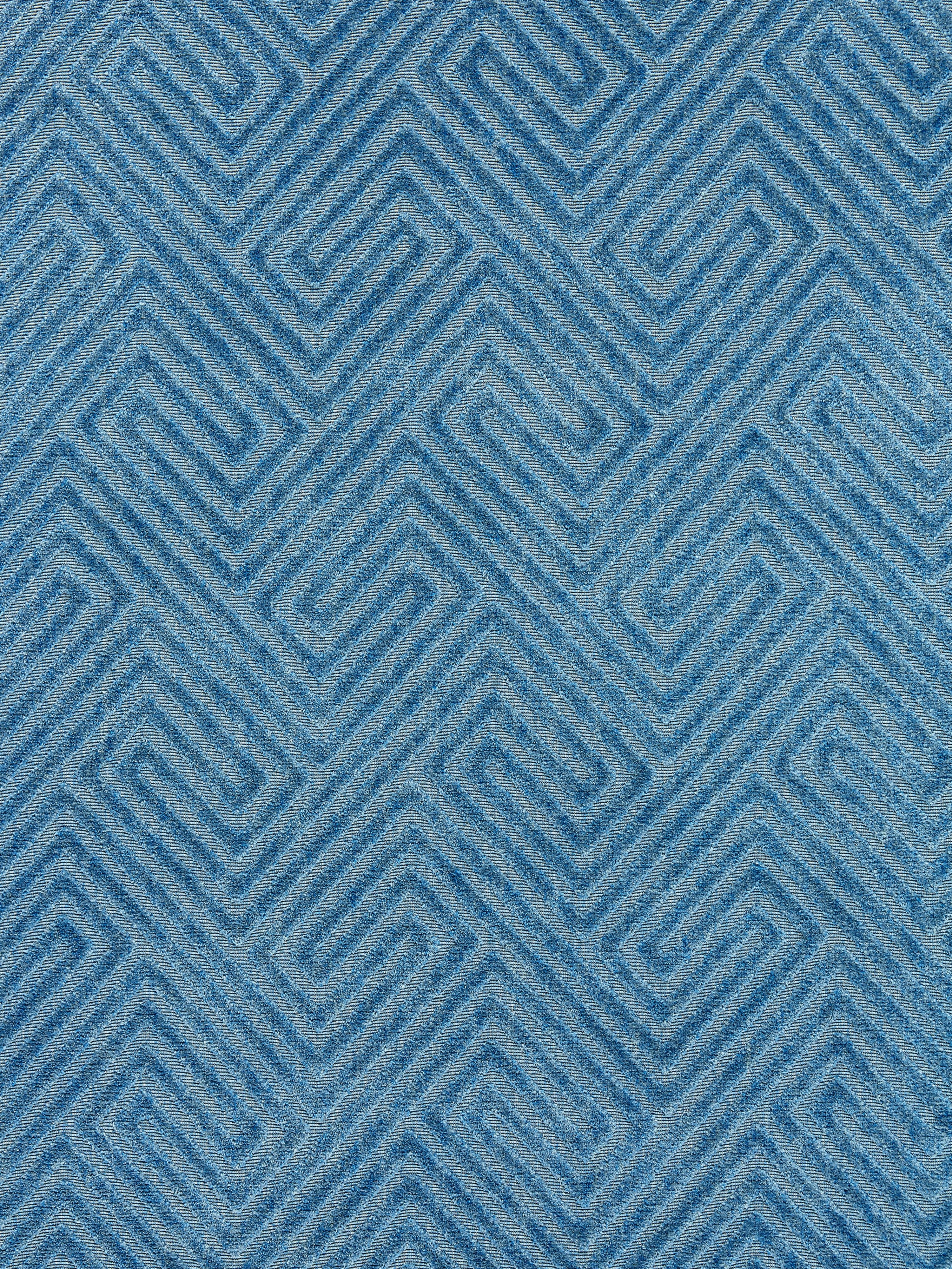 Meander Velvet fabric in denim color - pattern number SC 000127060 - by Scalamandre in the Scalamandre Fabrics Book 1 collection