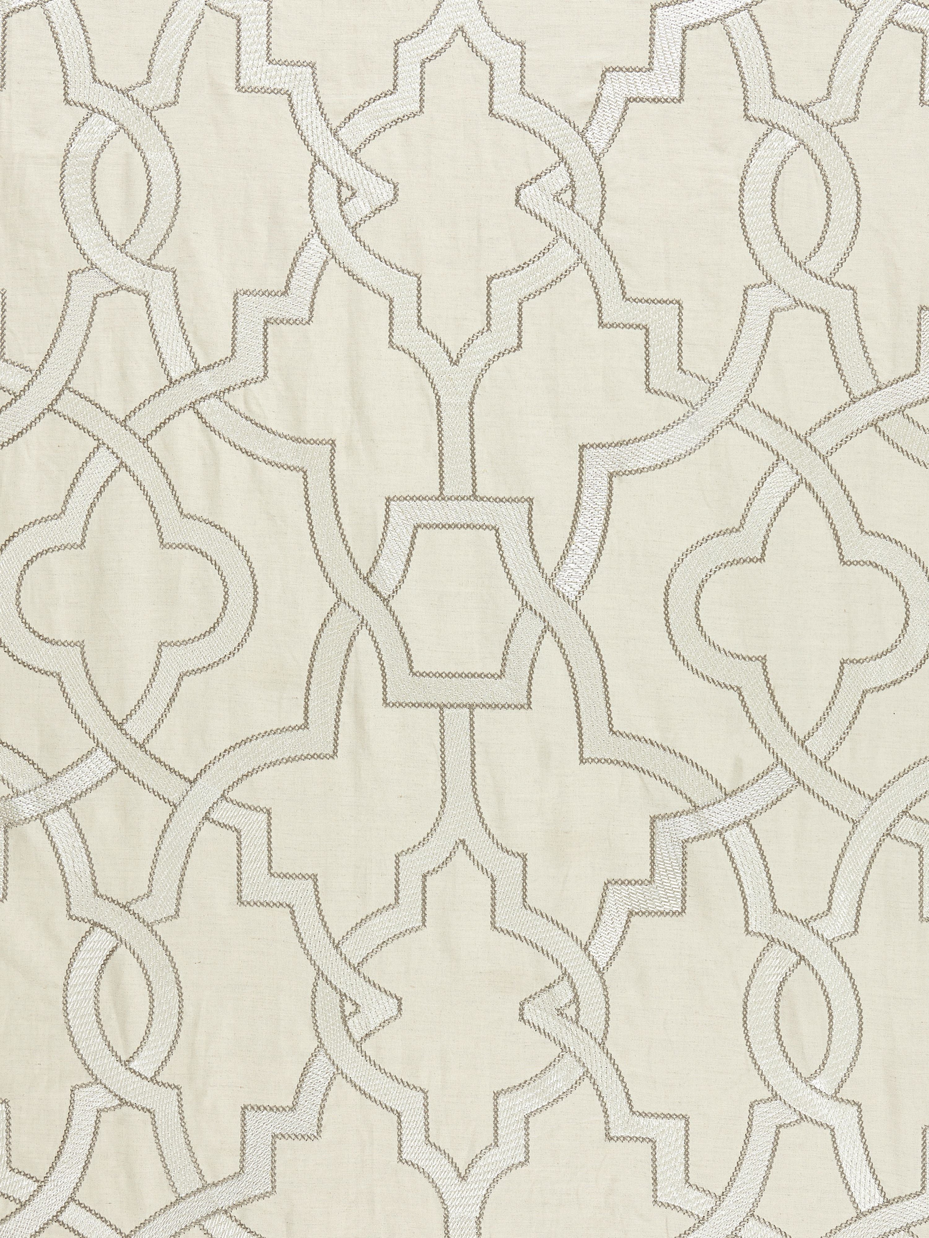 Damascus Embroidery fabric in alabaster color - pattern number SC 000127073 - by Scalamandre in the Scalamandre Fabrics Book 1 collection