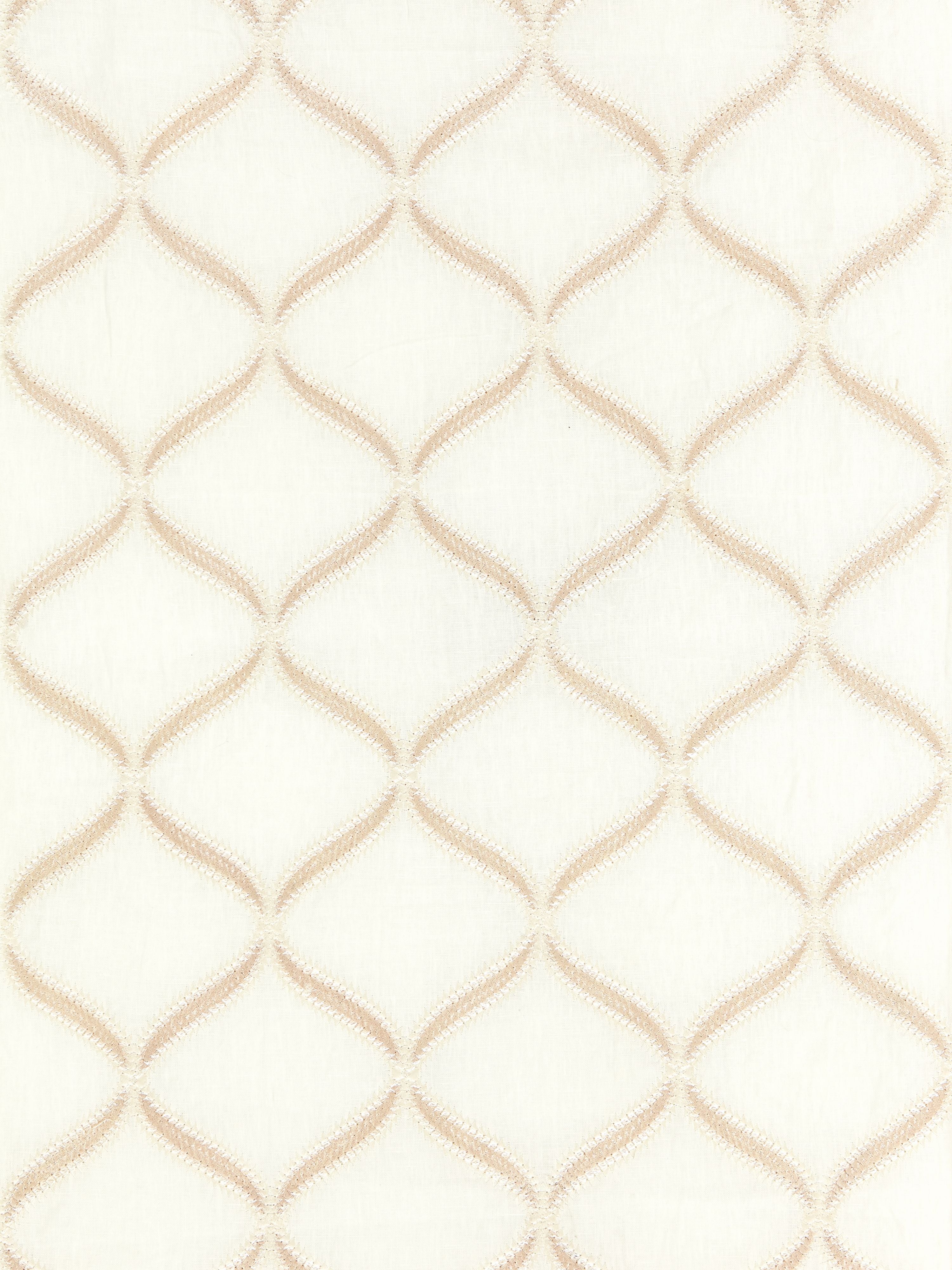 Rondure Embroidery fabric in bisque color - pattern number SC 000127074 - by Scalamandre in the Scalamandre Fabrics Book 1 collection