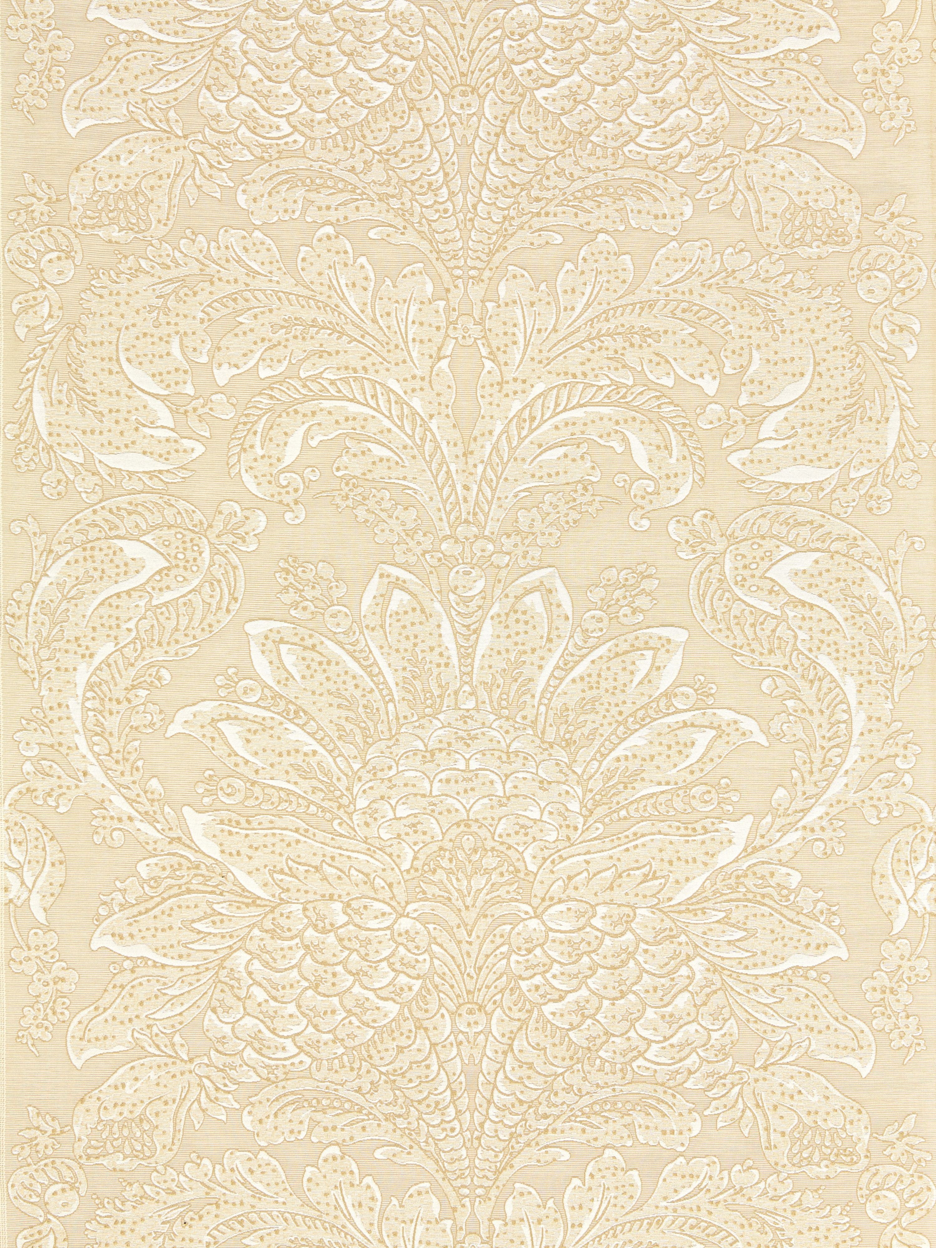 Carlotta Damask fabric in bisque color - pattern number SC 000127081 - by Scalamandre in the Scalamandre Fabrics Book 1 collection