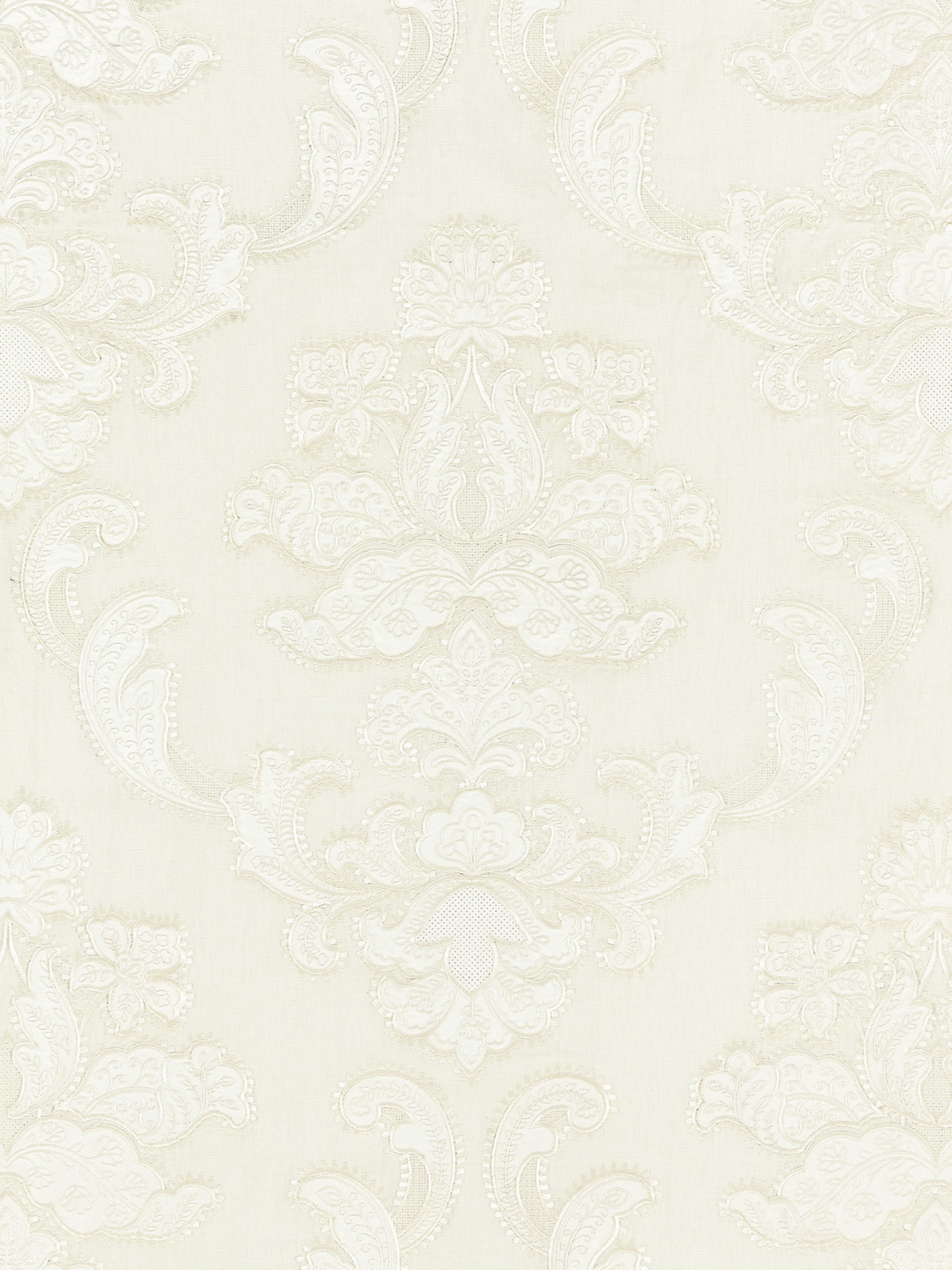Cornelia Damask Embroidery fabric in ivory color - pattern number SC 000127160 - by Scalamandre in the Scalamandre Fabrics Book 1 collection